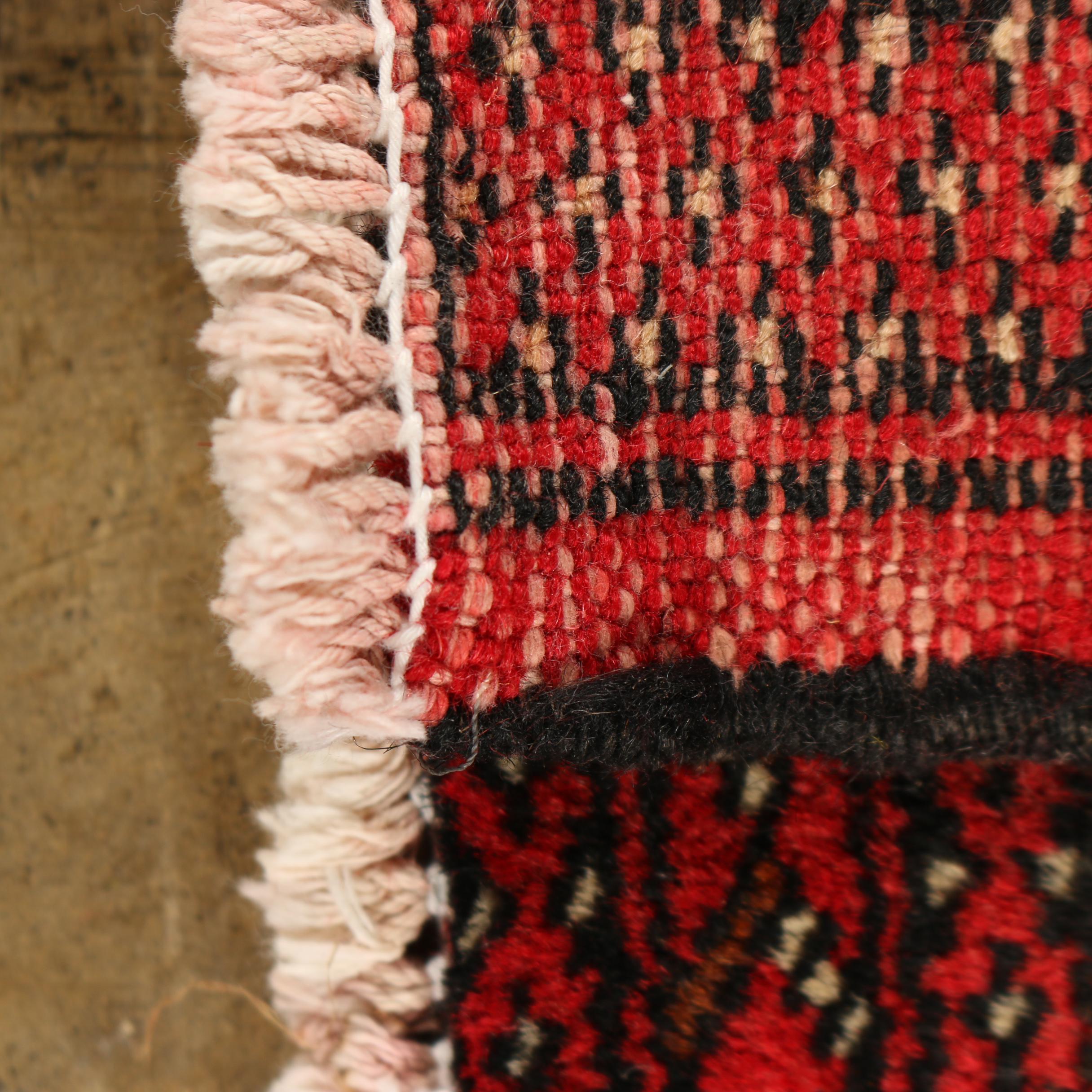 Hand- Knotted Persian Bokhara Wool Accent Rug
