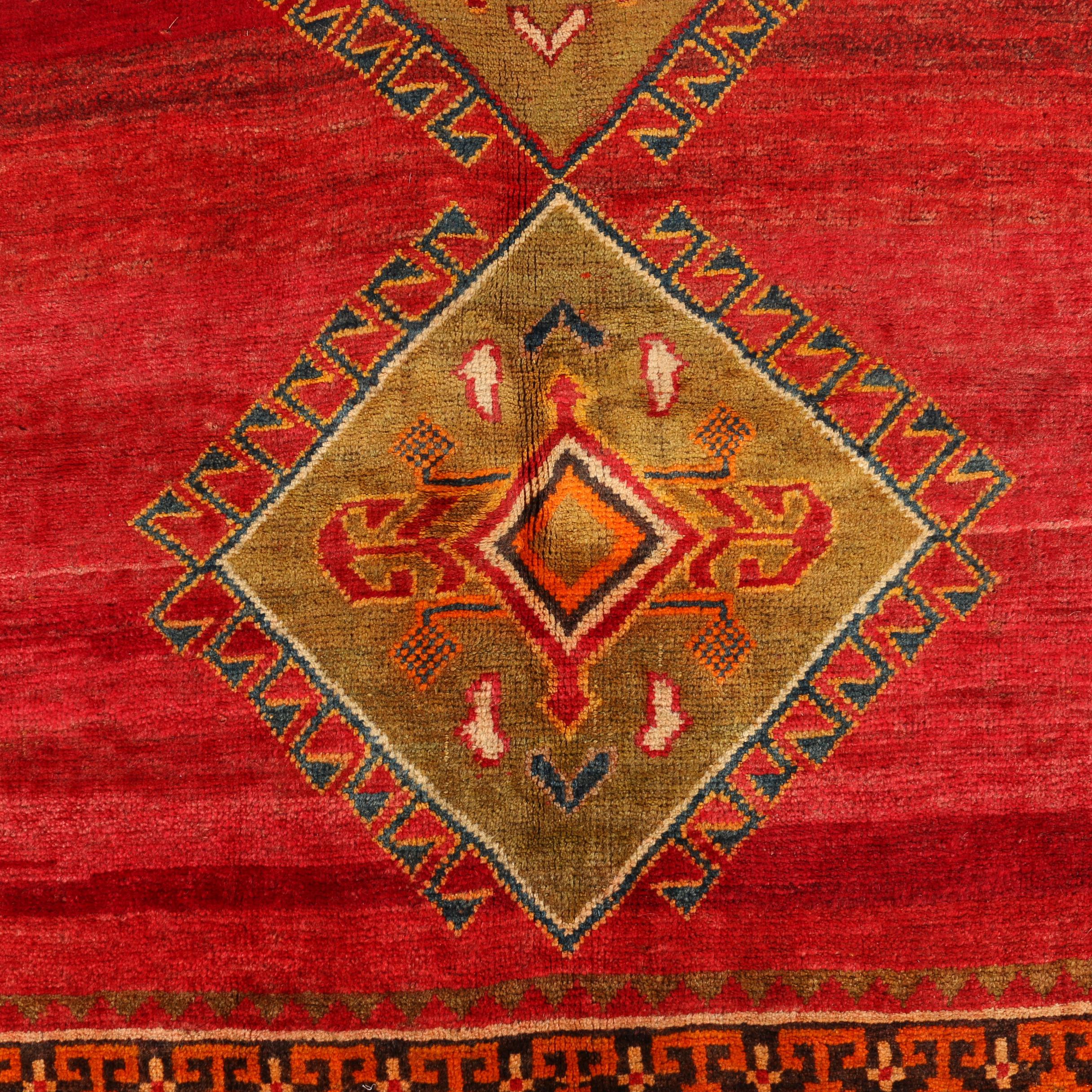 Hand-Knotted Persian Qashqai Gabbeh Wool Rug