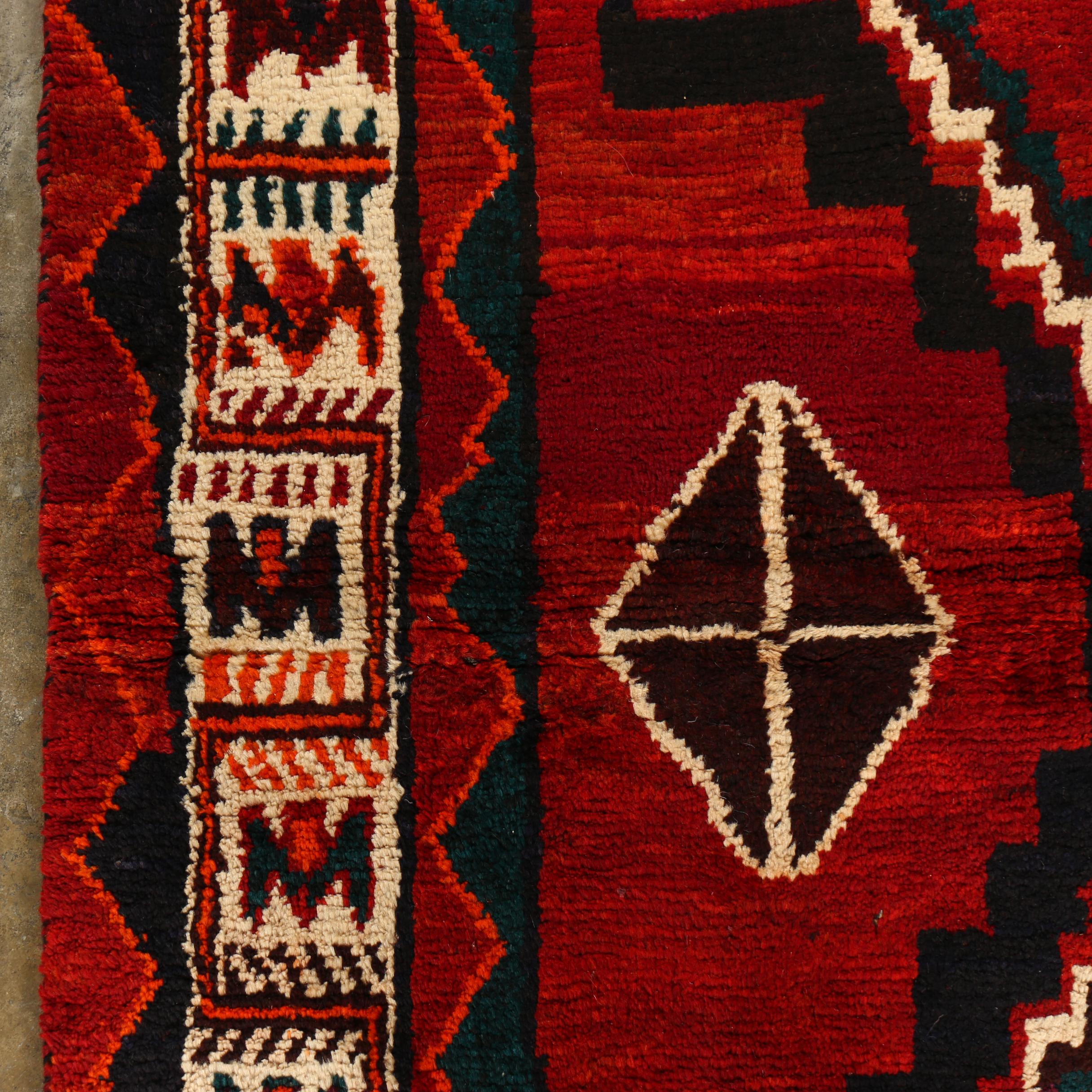 Hand-Knotted Persian Bowenat Wool Rug
