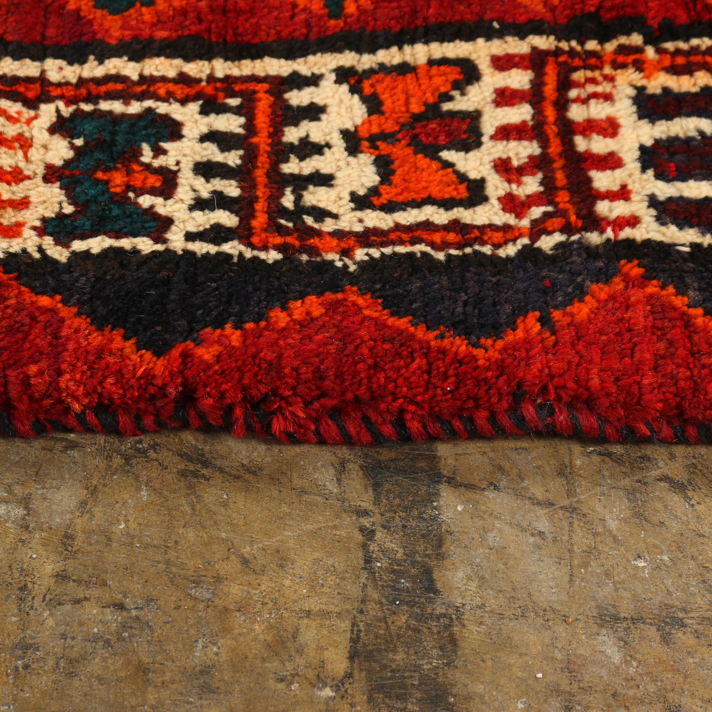 Hand-Knotted Persian Bowenat Wool Rug