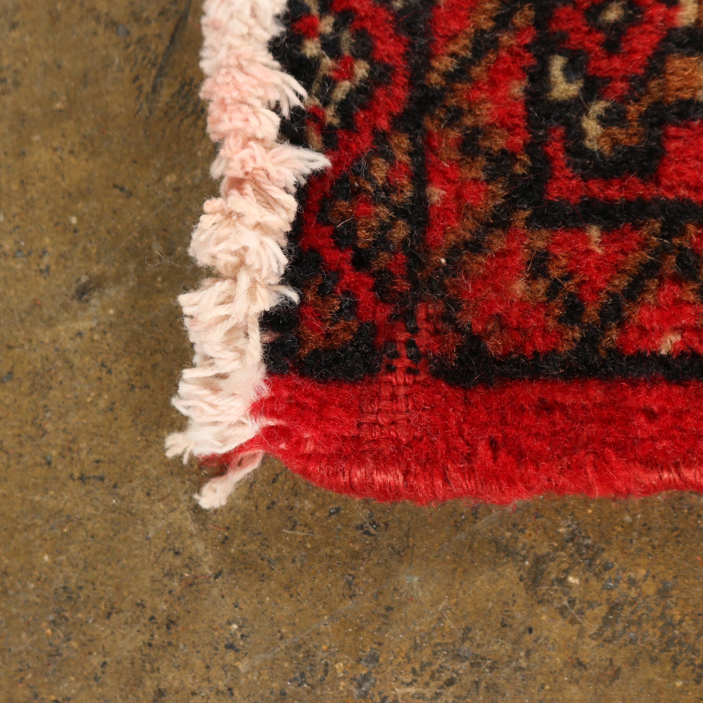 Hand-Knotted Persian Bokhara Wool Rug