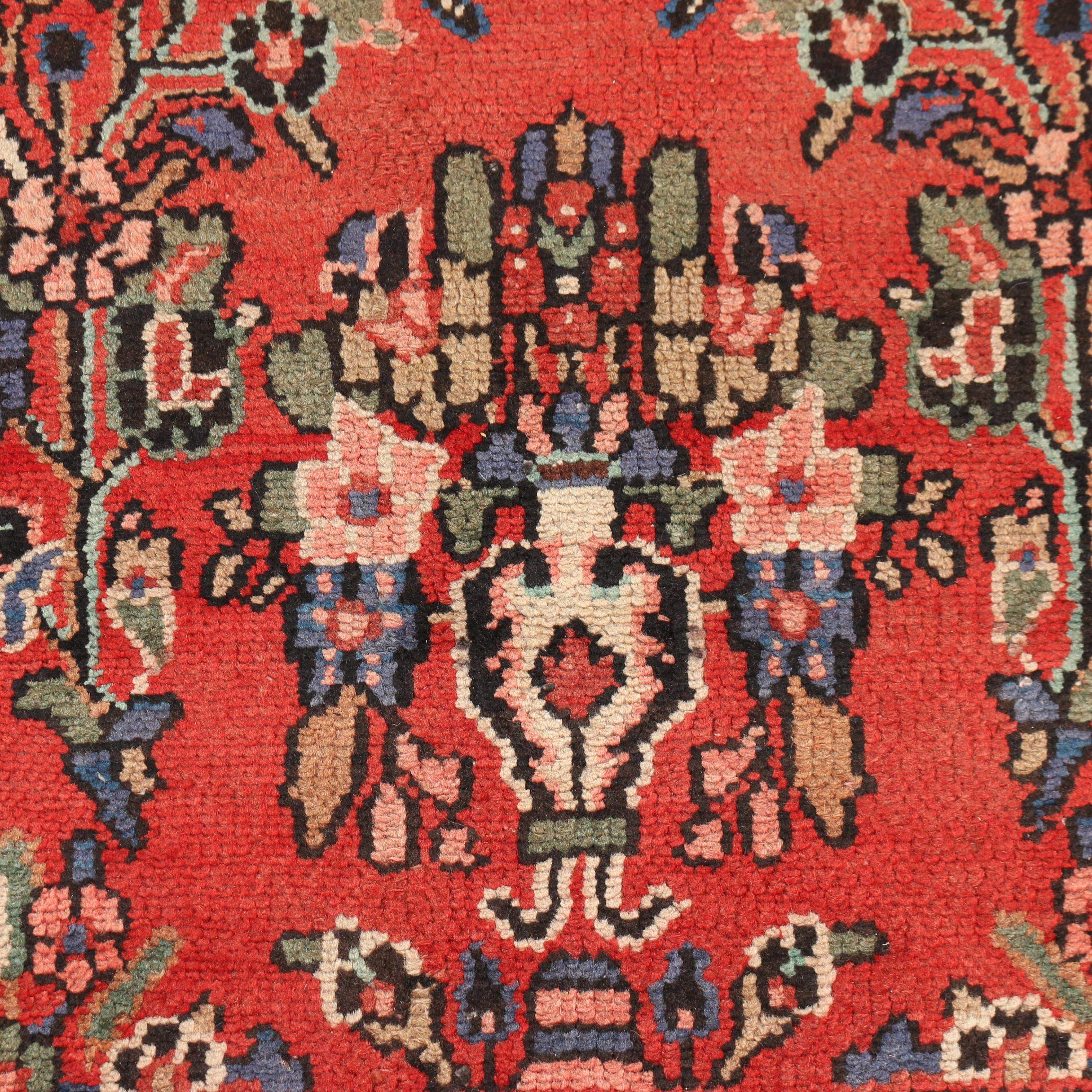 Hand-Knotted Perisan Hamadan Wool Area Rug
