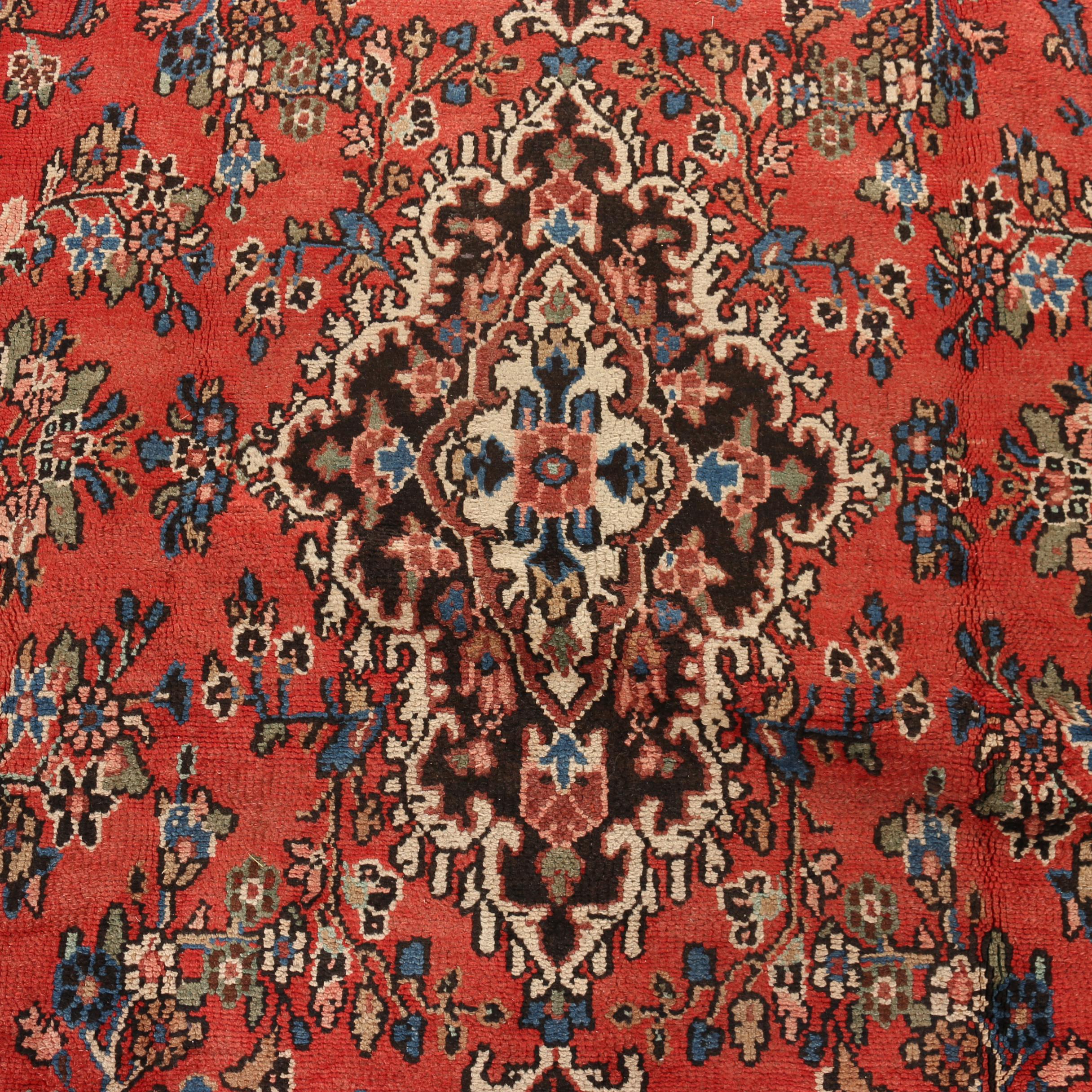 Hand-Knotted Perisan Hamadan Wool Area Rug