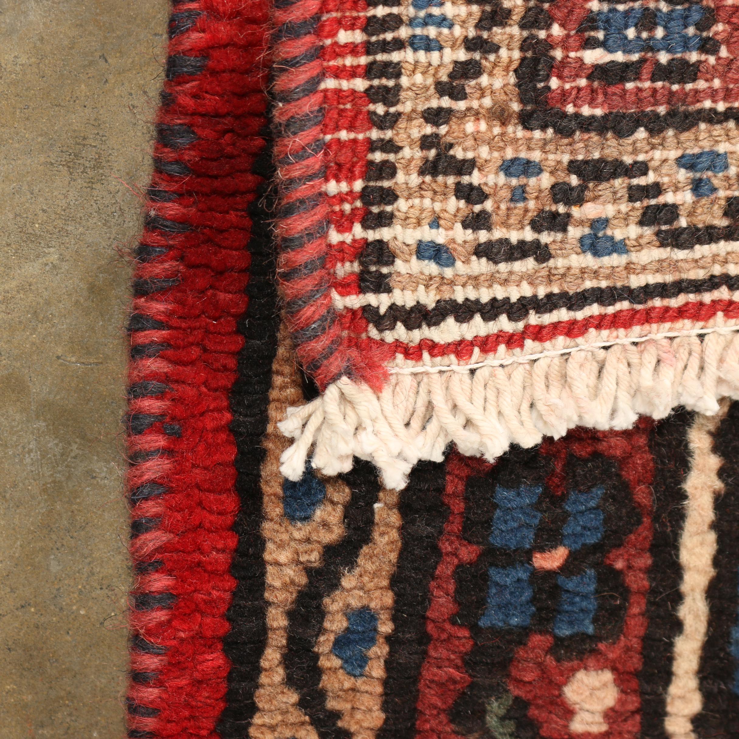 Hand-Knotted Perisan Hamadan Wool Area Rug