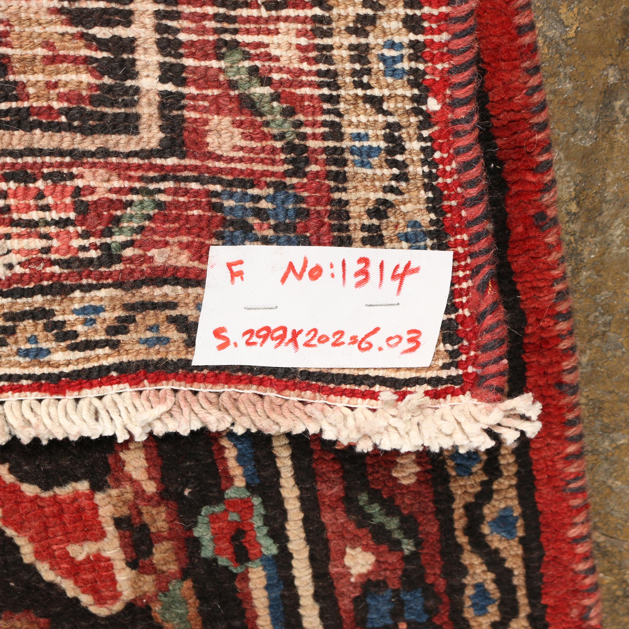 Hand-Knotted Perisan Hamadan Wool Area Rug