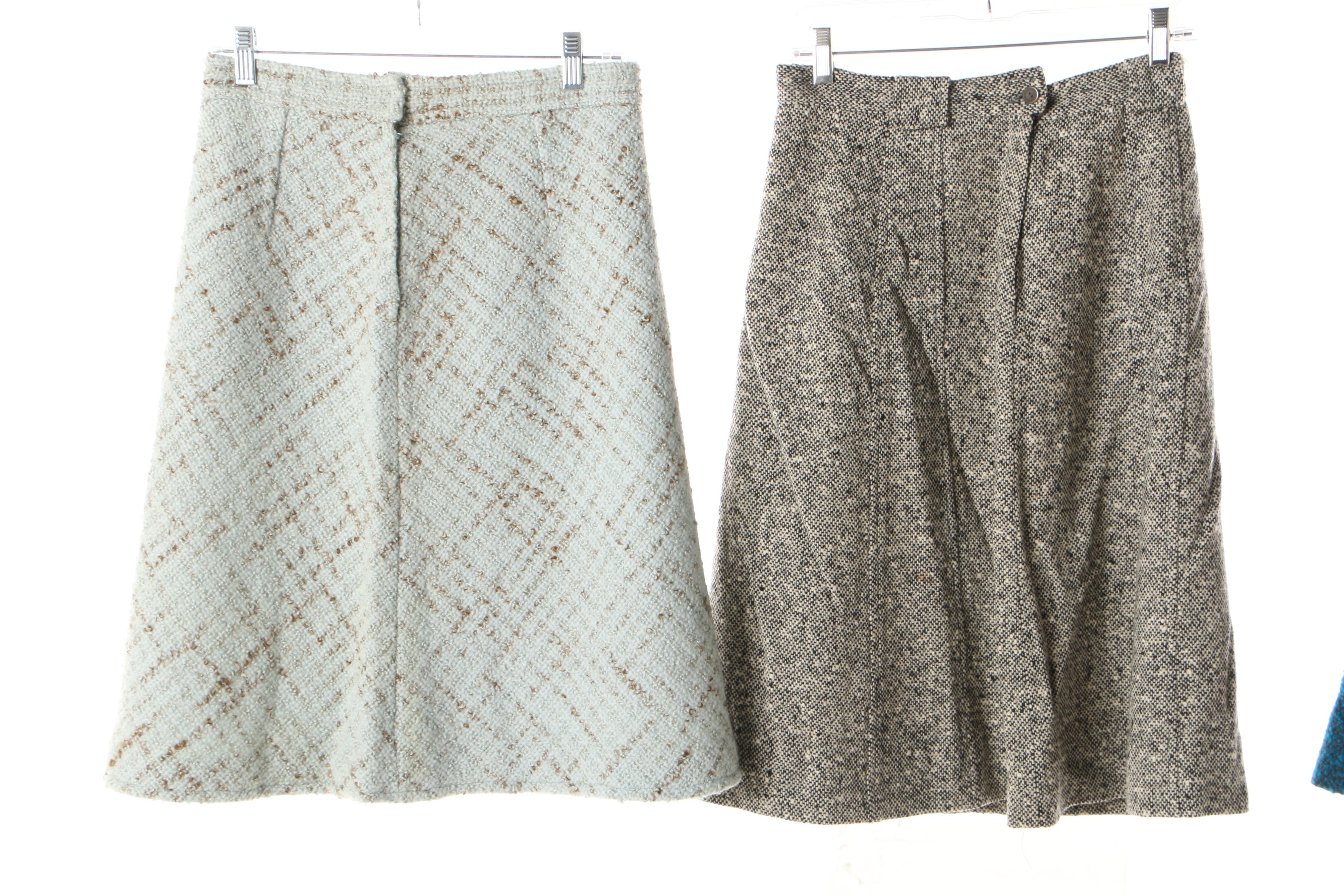 Women's Vintage Tweed A-Line Skirts Including Madison