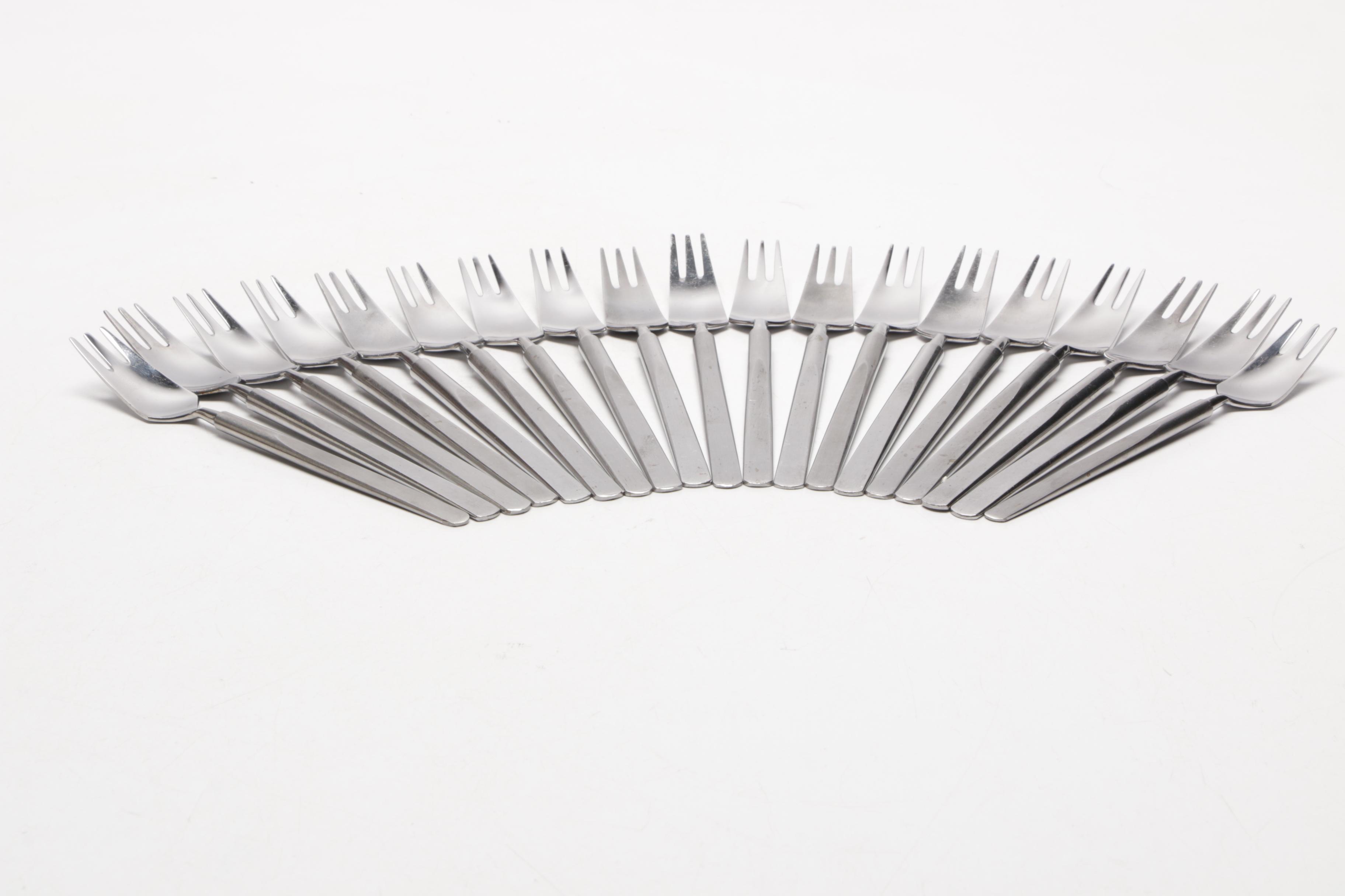 Danish Modern Eric Herlow "Obelisk" Stainless Steel Flatware