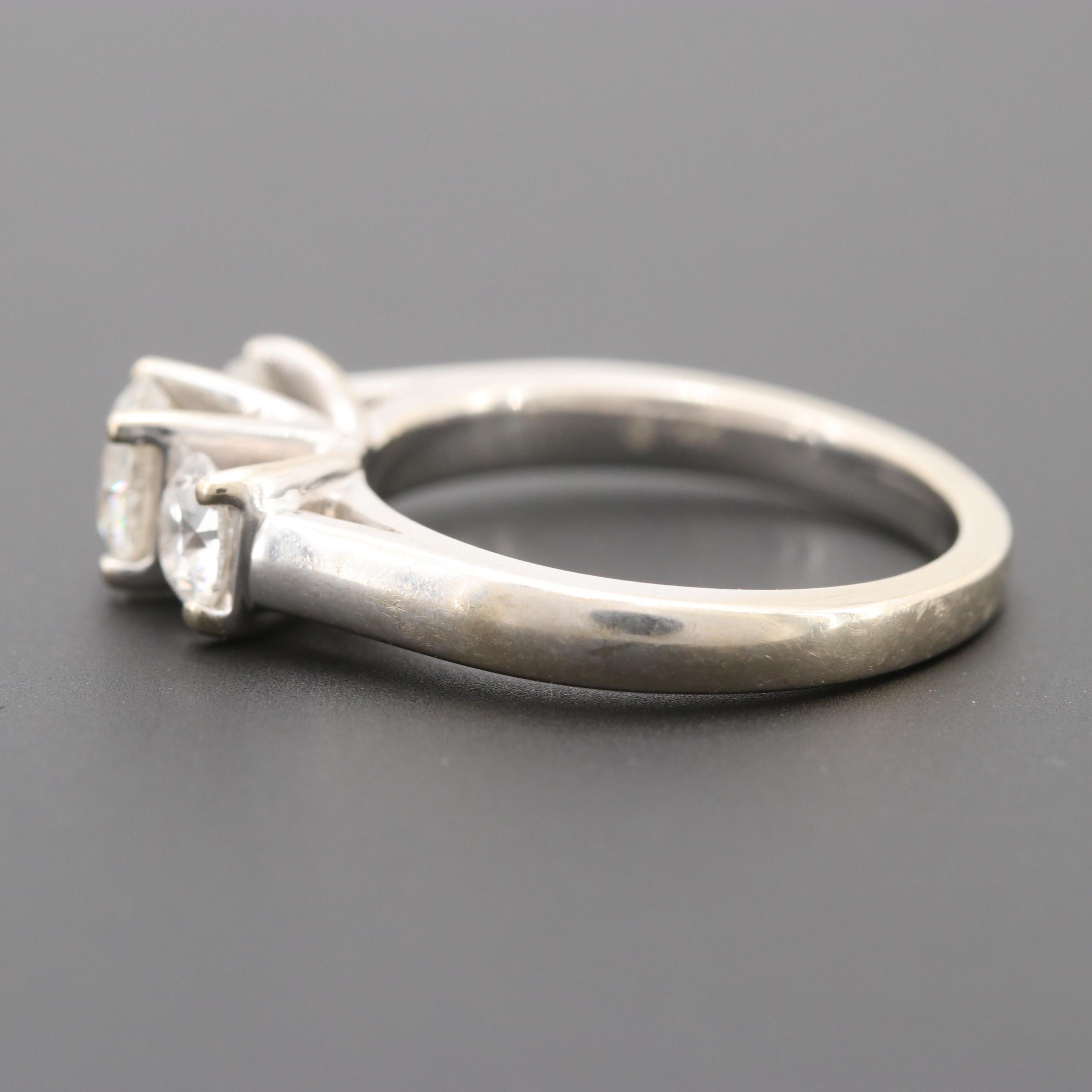 14K White Gold 1.13 CTW Diamond Ring