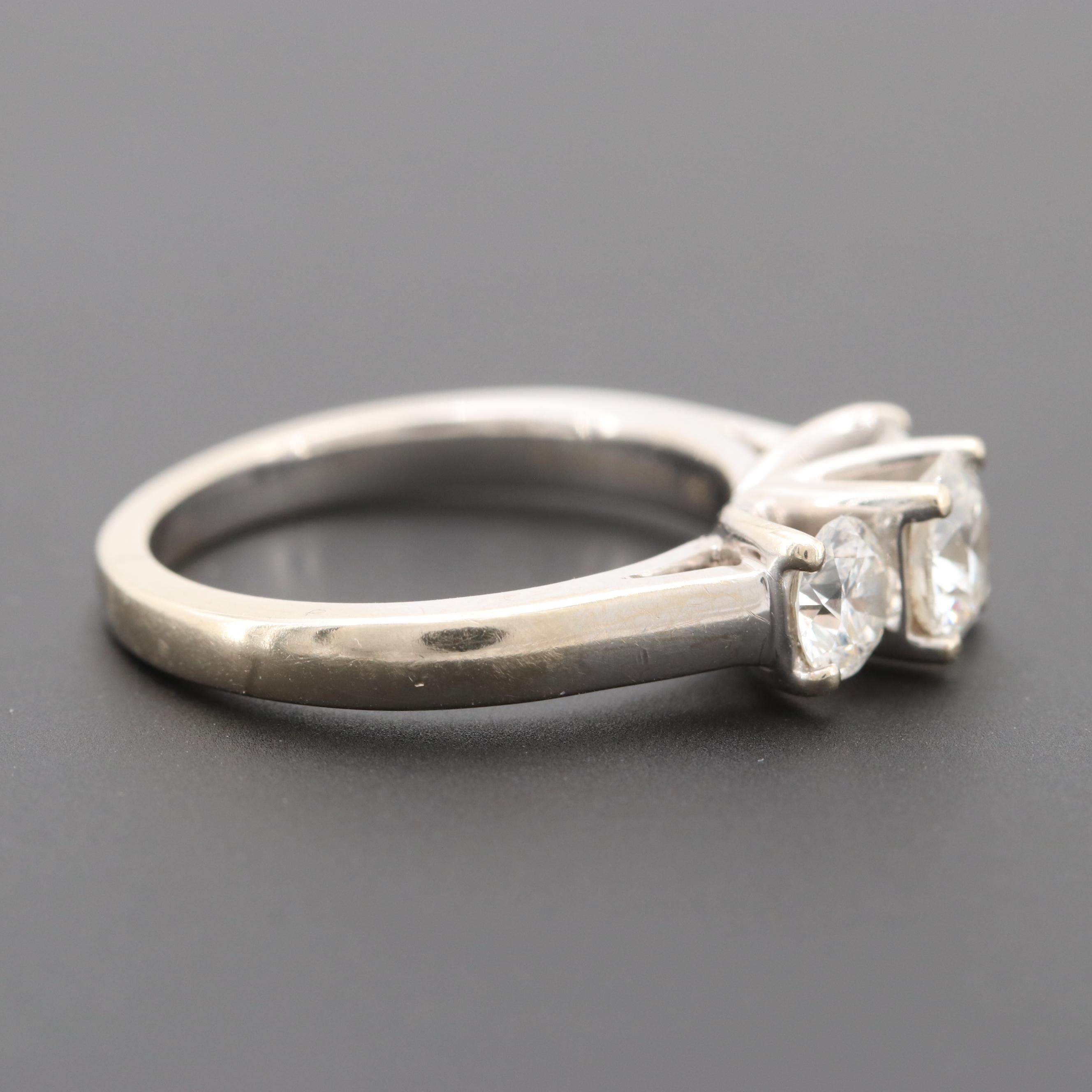 14K White Gold 1.13 CTW Diamond Ring