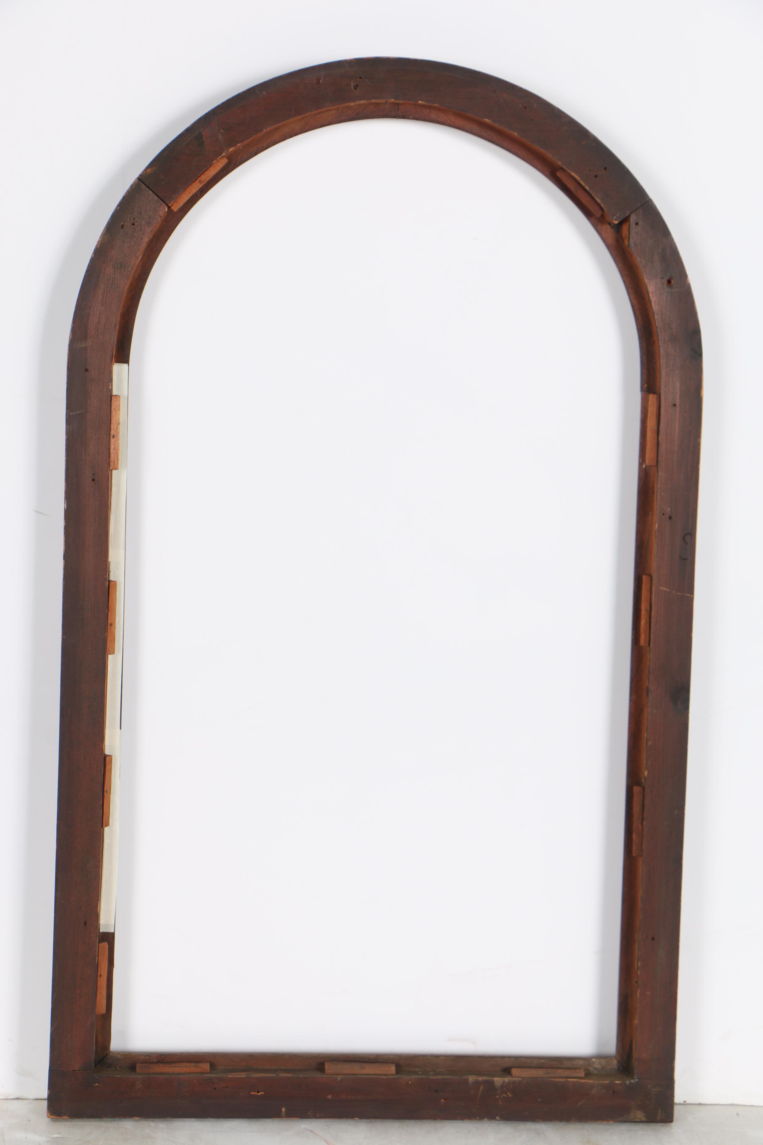 Mahogany Stained Arched Picture Frame, Early 20th Century