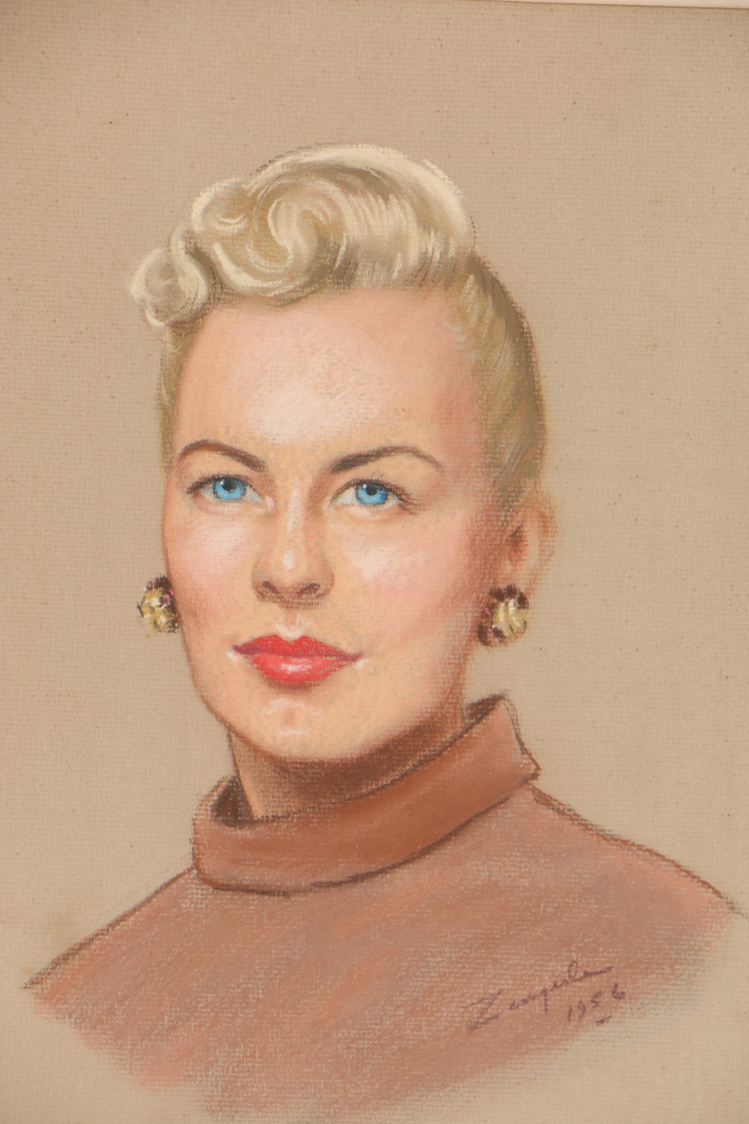 Peggy Zangerle Pastel Portrait Drawing