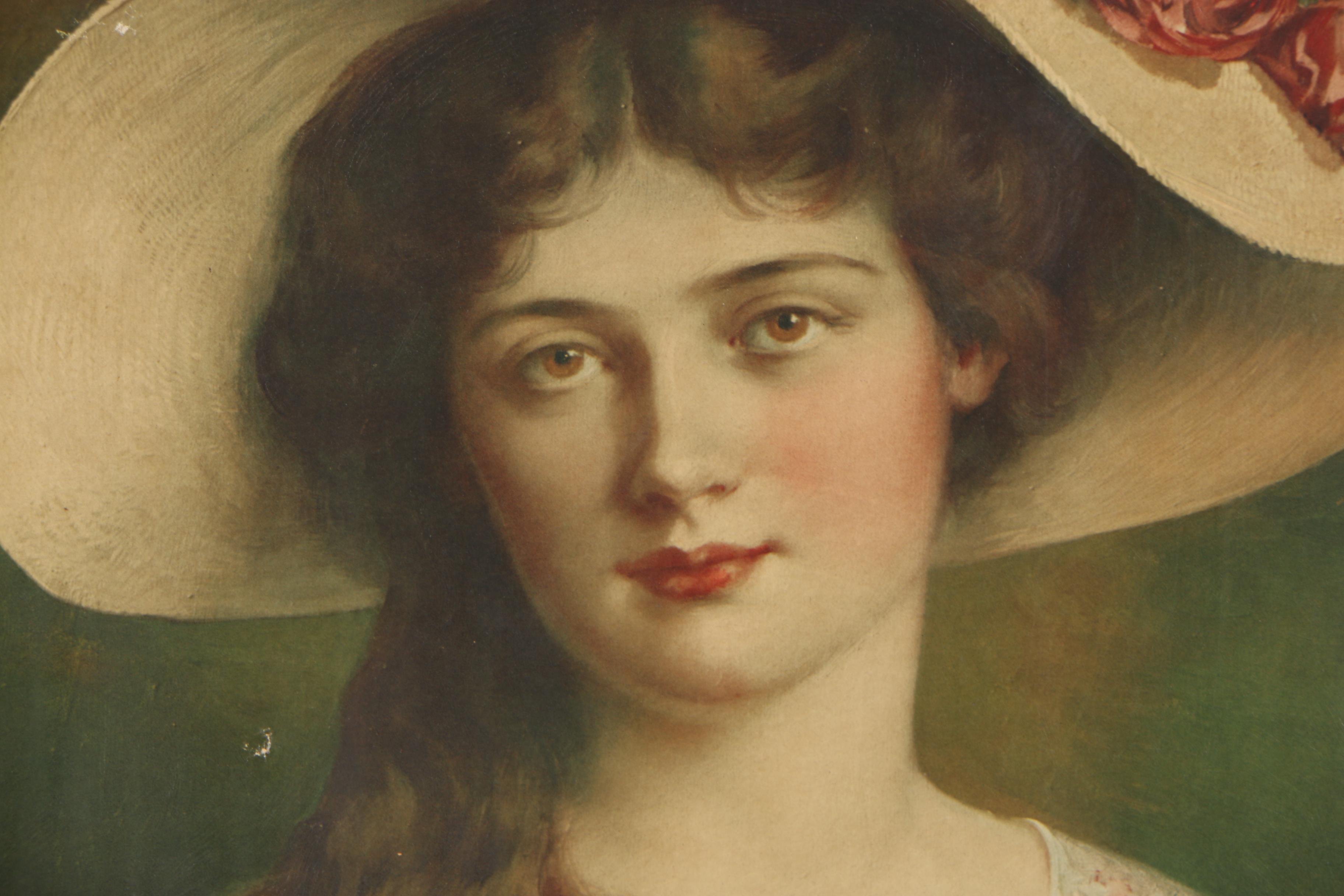 Chromolithograph after Carle J. Blenner Portrait of a Young Lady