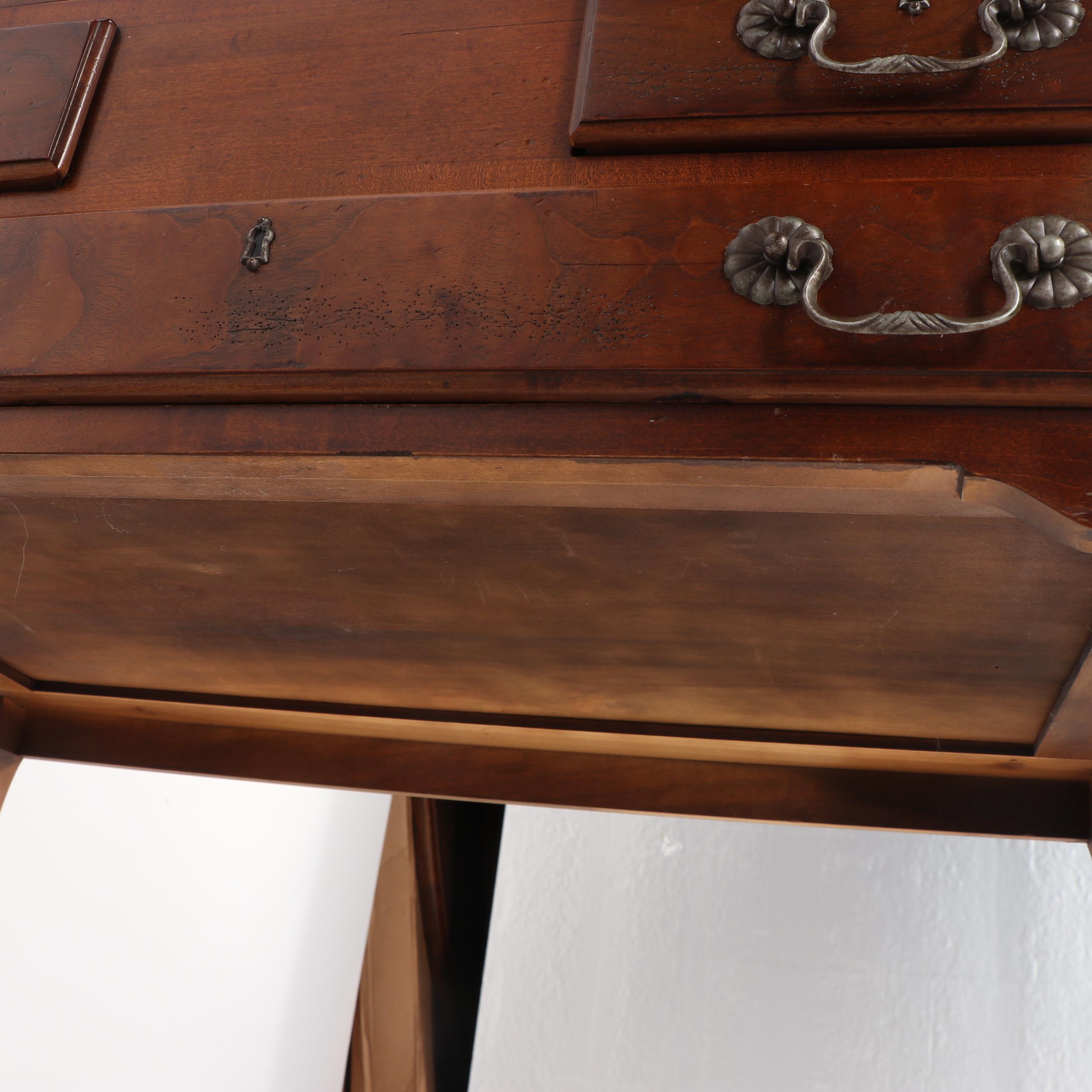 French Country Style "Pierre Deux" Walnut Secretary Desk by Henredon, Late 20th