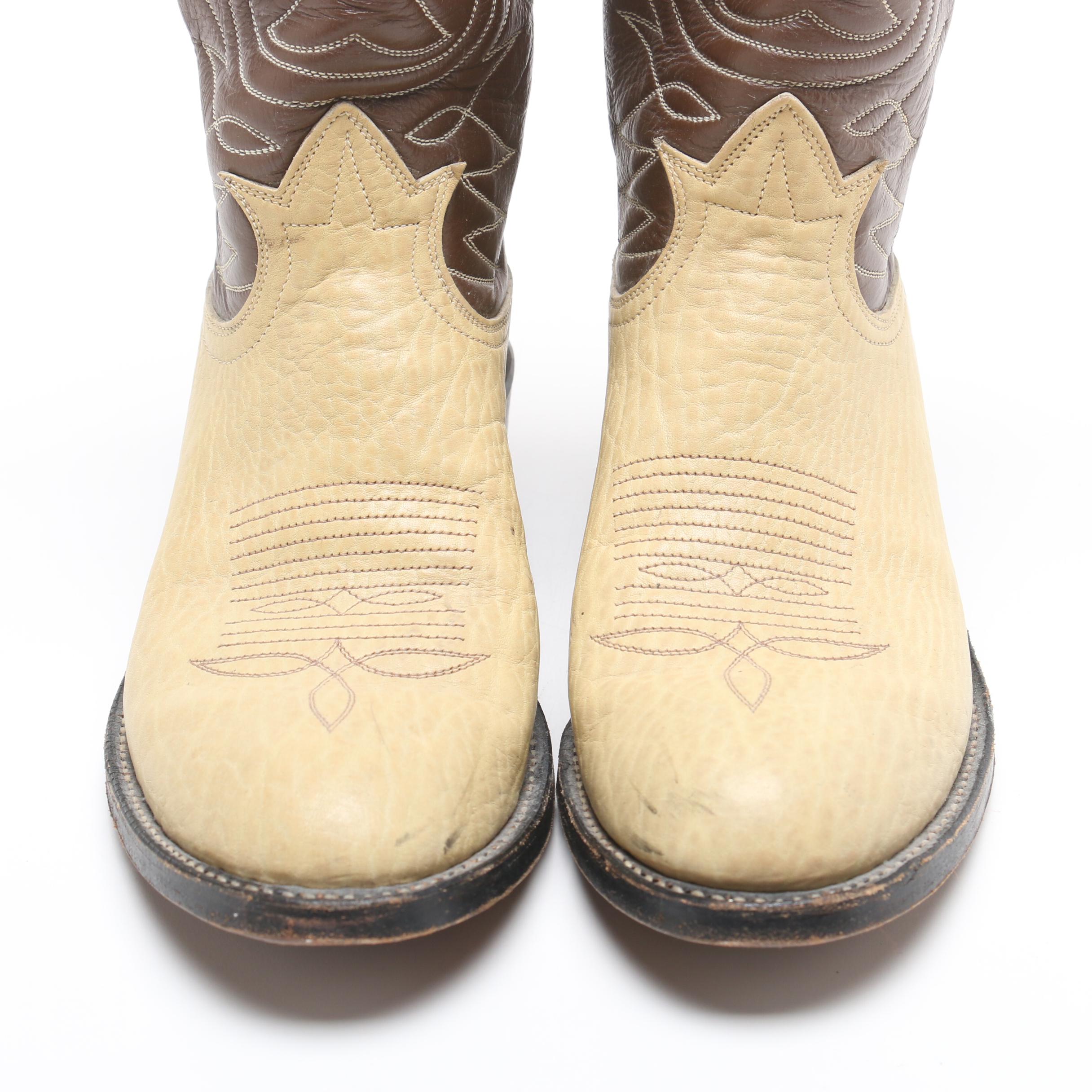 Tony Lama Two-Tone Leather Cowboy Boots | EBTH