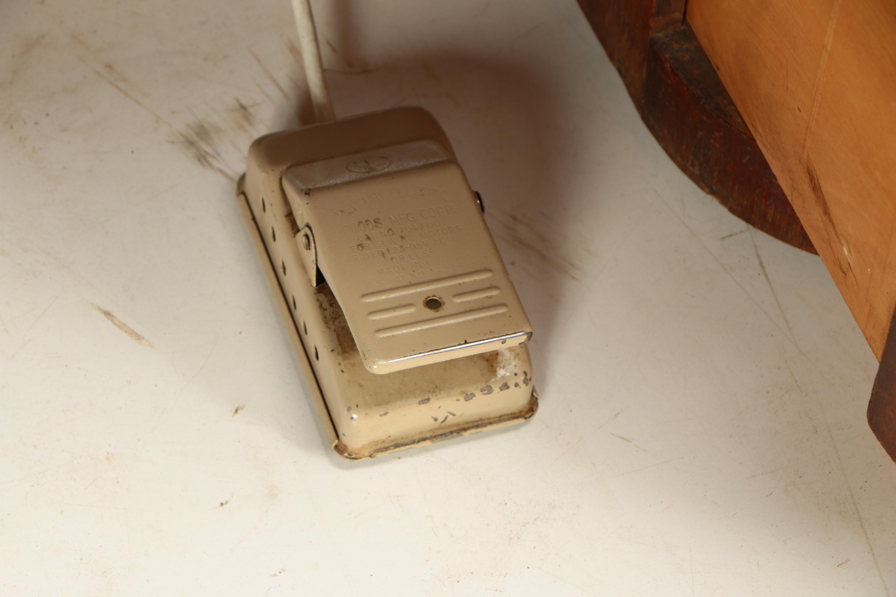 Singer Model 201 Sewing Machine with Wooden Cabinet, 1940