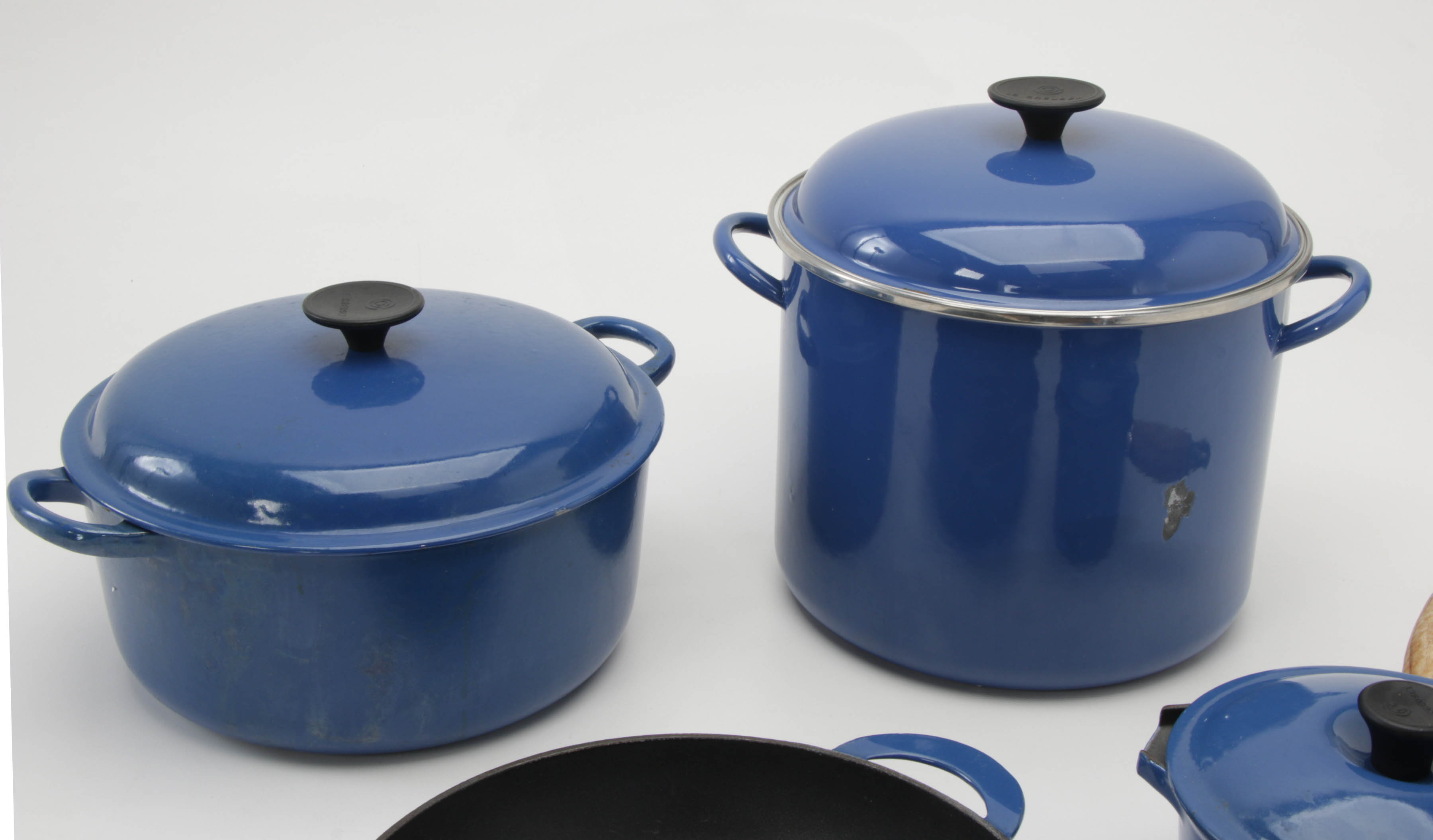 Le Creuset Blue Enameled Cast Iron Cookware