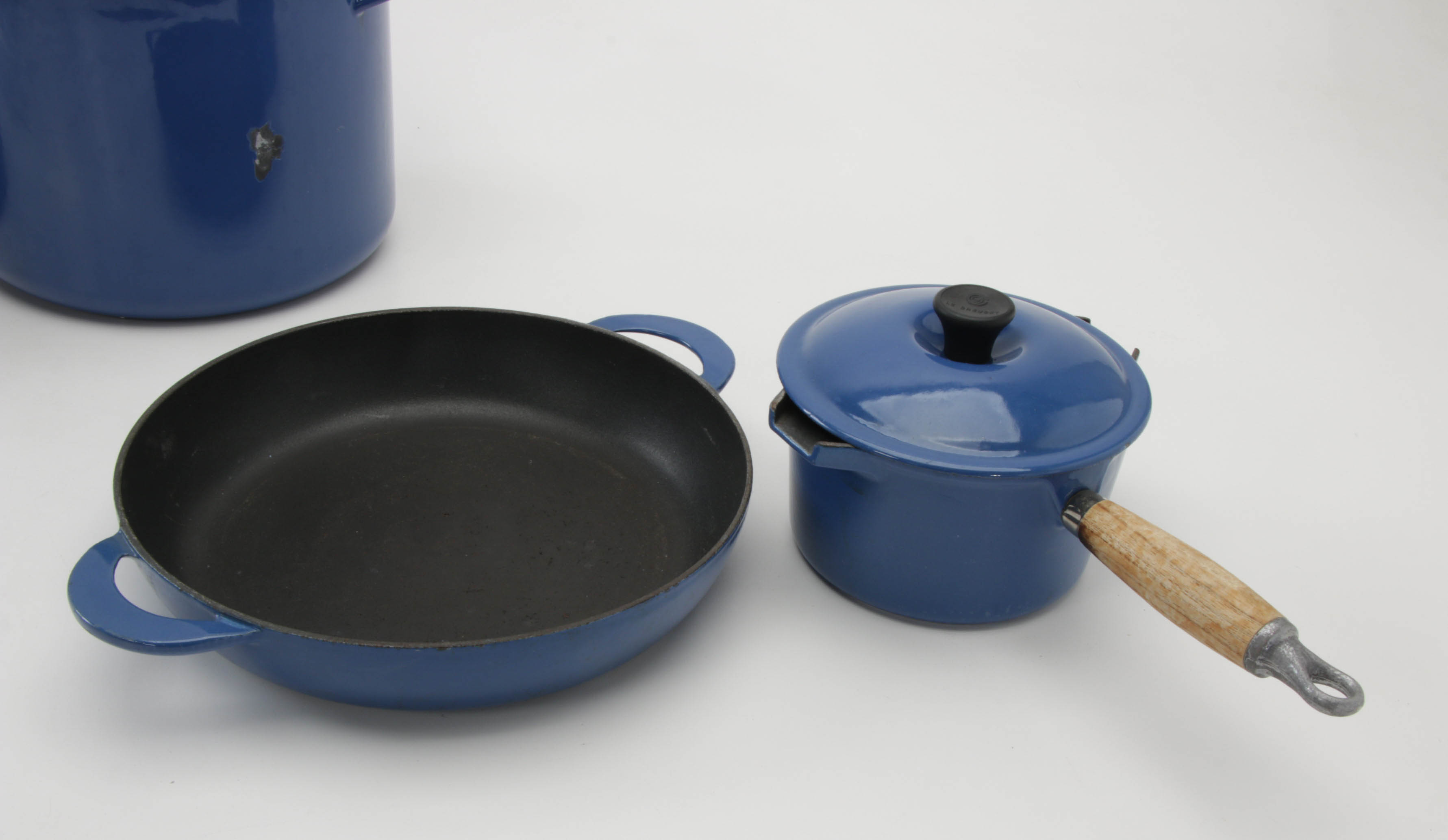 Le Creuset Blue Enameled Cast Iron Cookware