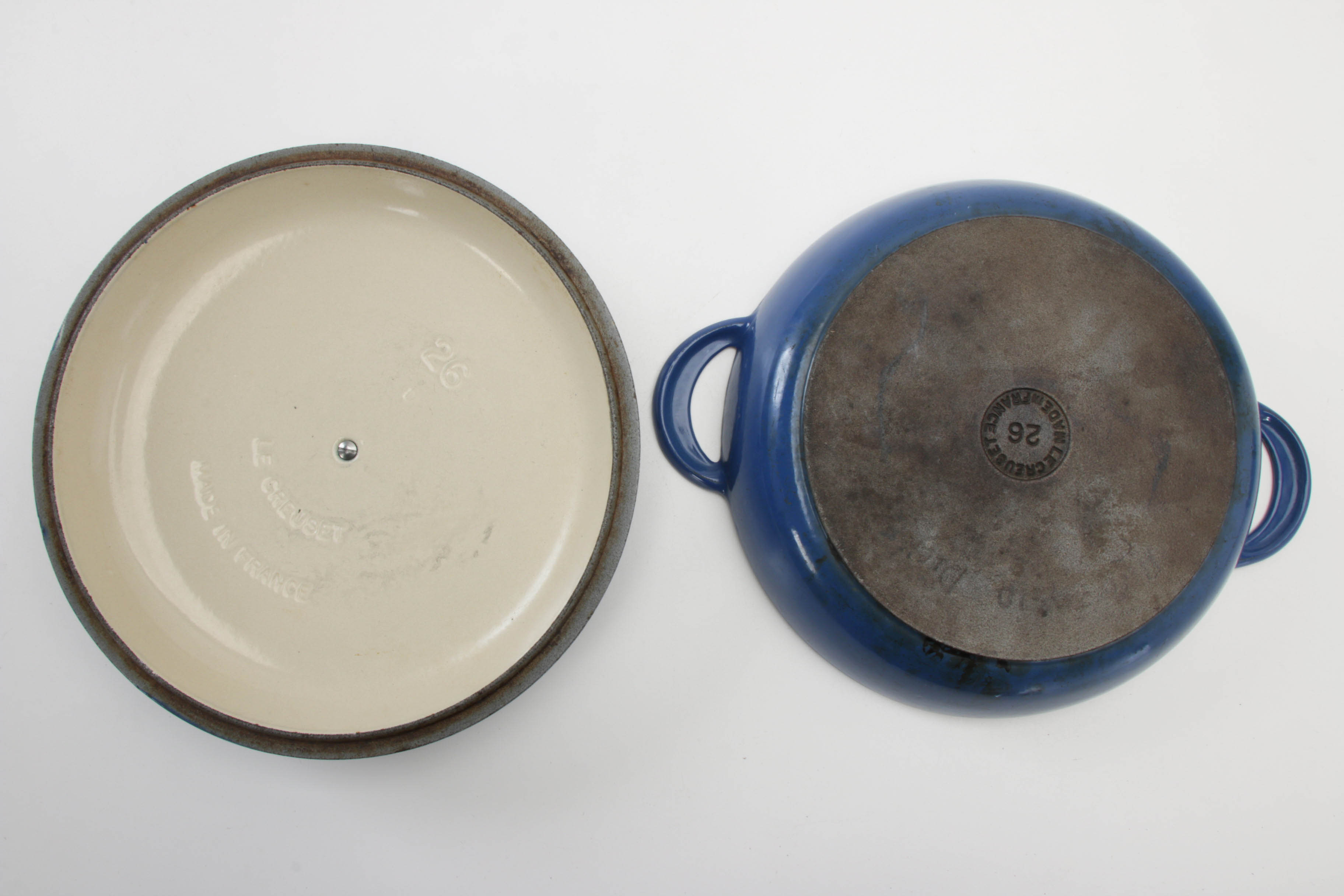 Le Creuset Blue Enameled Cast Iron Cookware