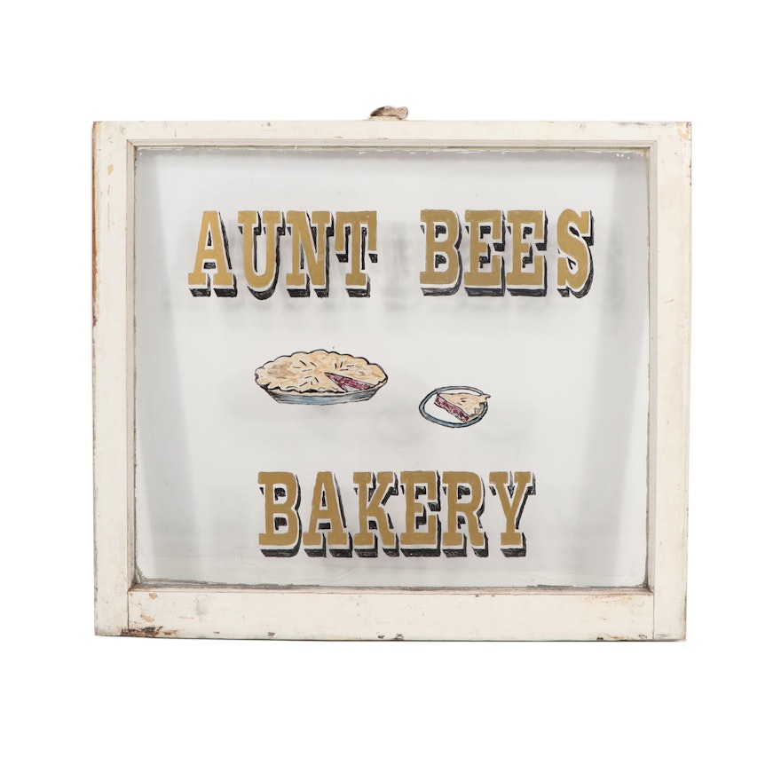 Aunt Bee's Bakery Window Sign