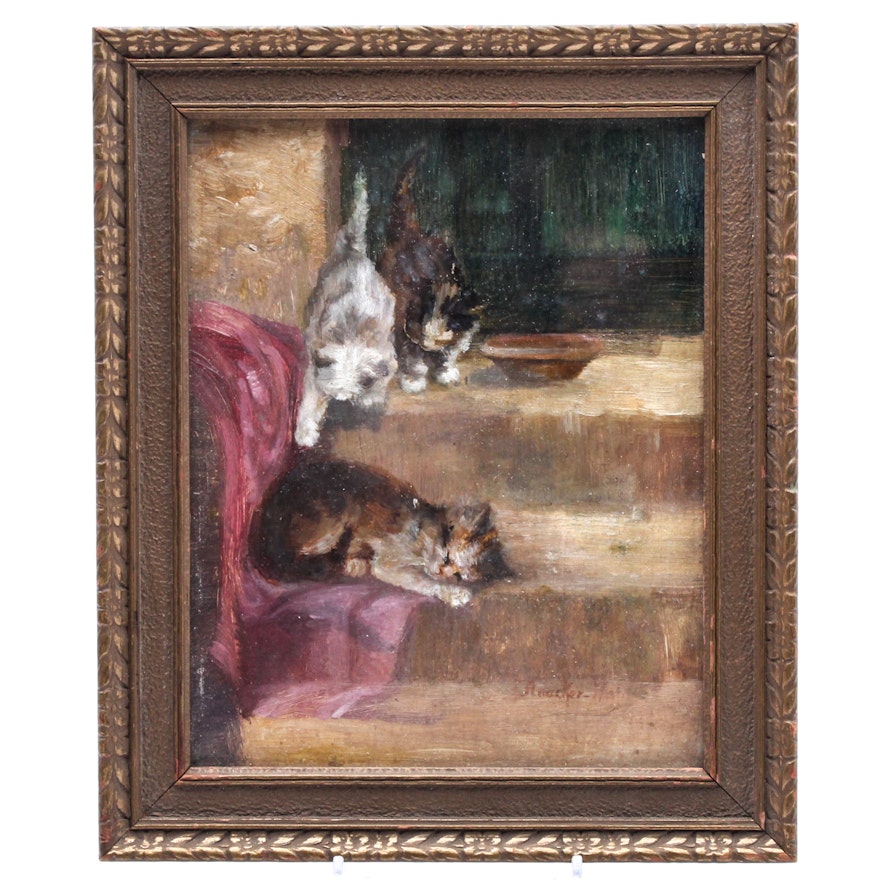Oil Painting of Kittens