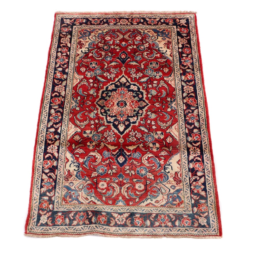 Hand-Knotted Persian Malayer Rug