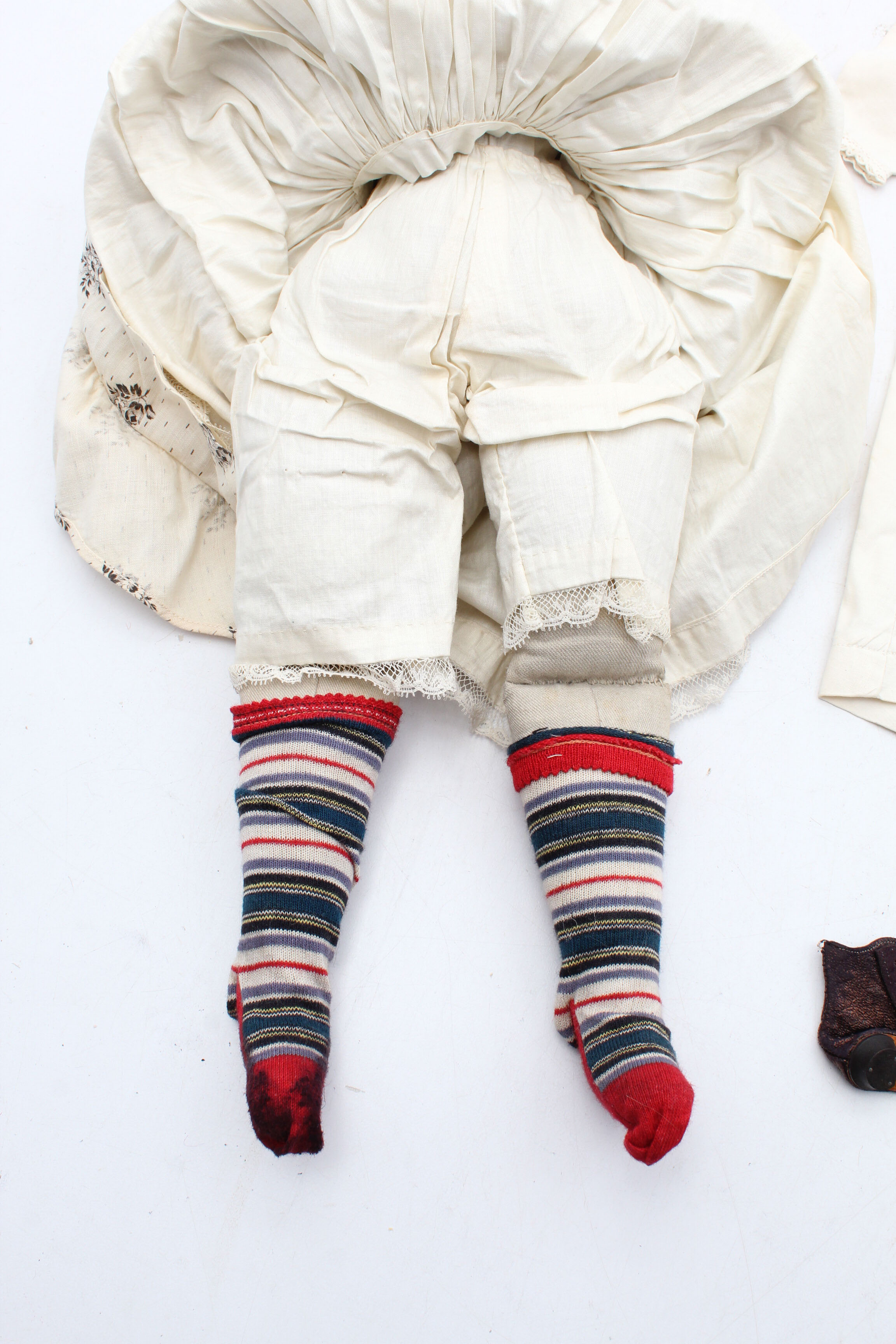 Antique Porcelain, Bisque and Cloth Doll