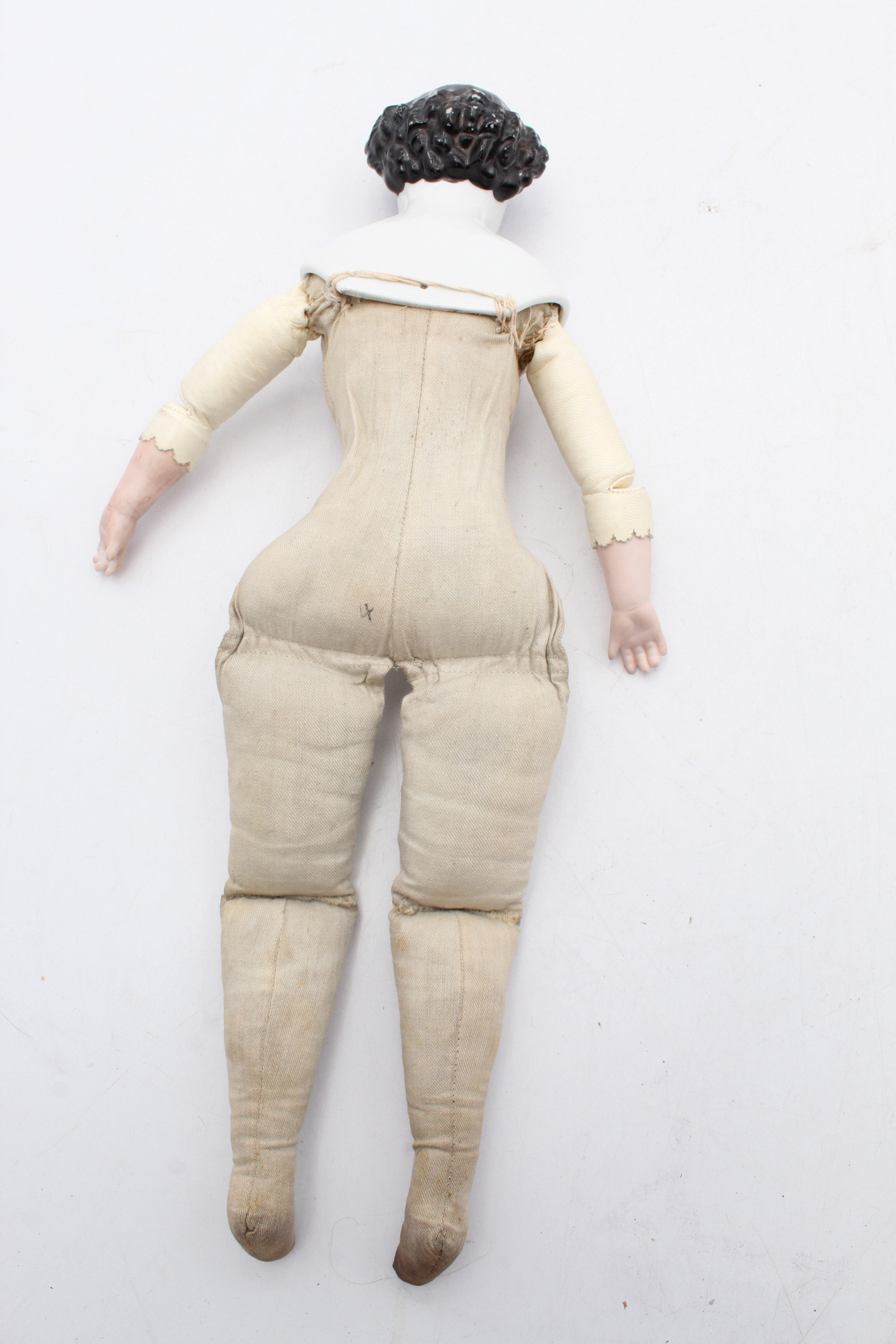 Antique Porcelain, Bisque and Cloth Doll