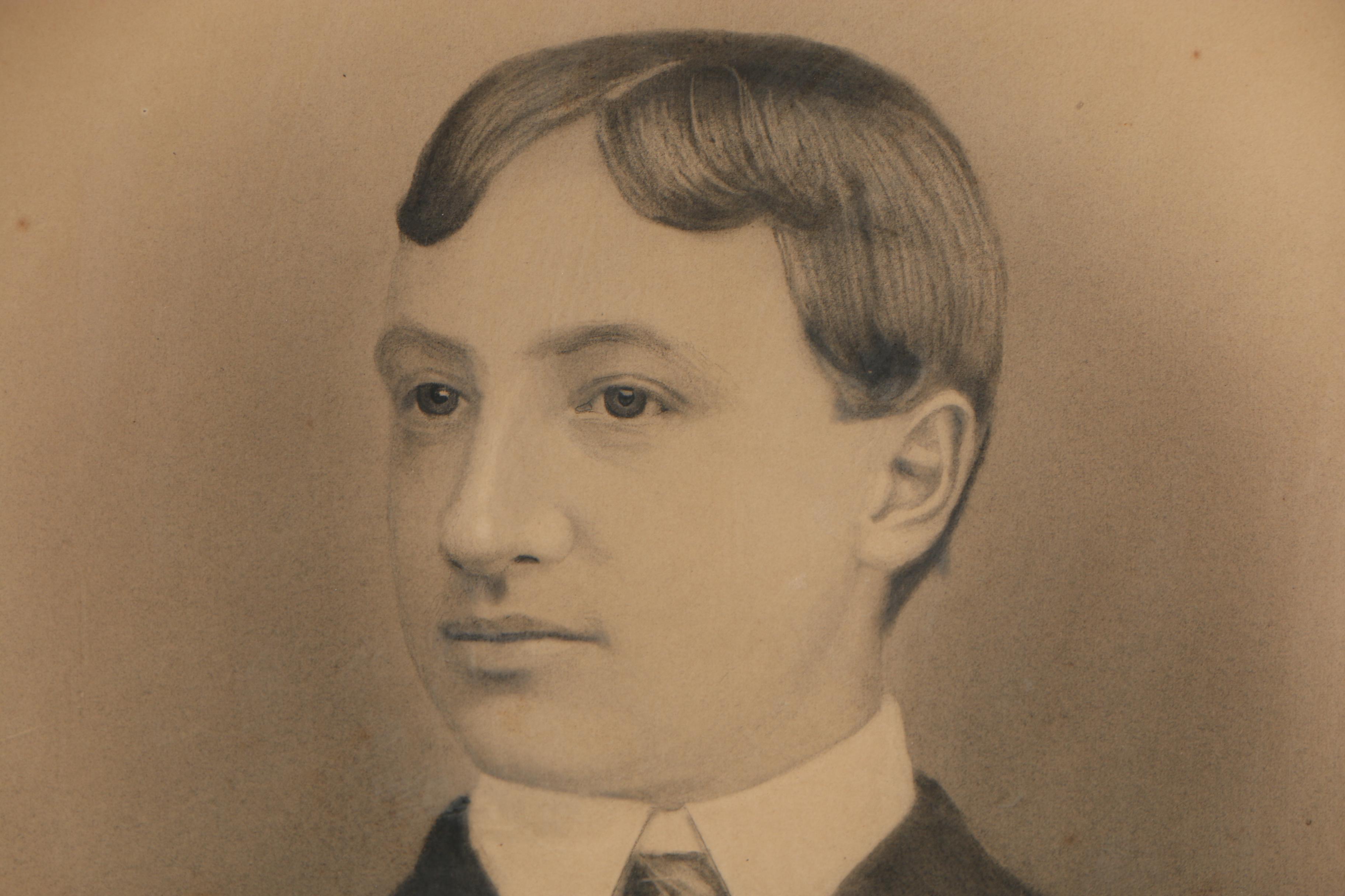 Antique Crayon Enlargement Portrait