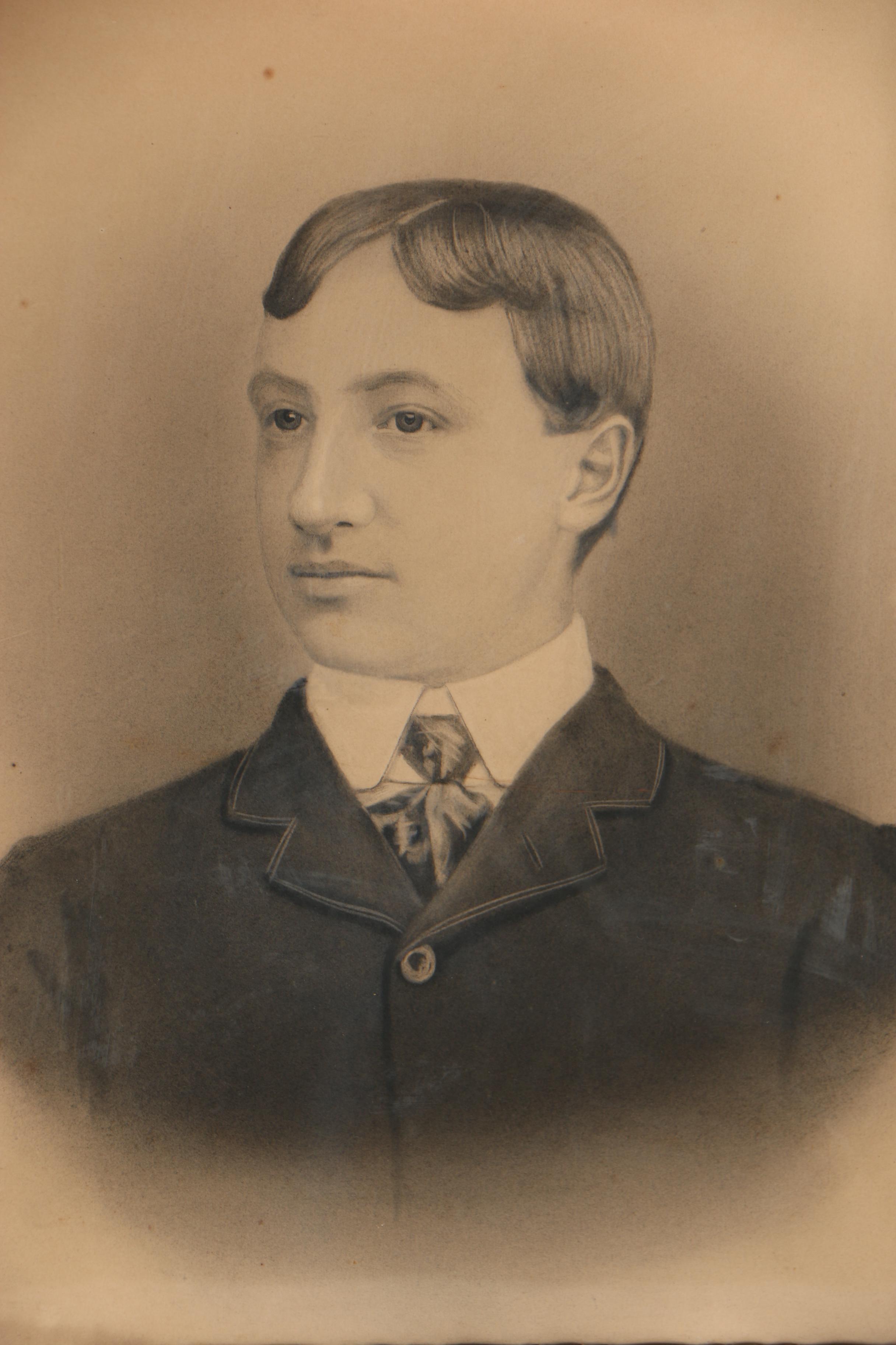 Antique Crayon Enlargement Portrait