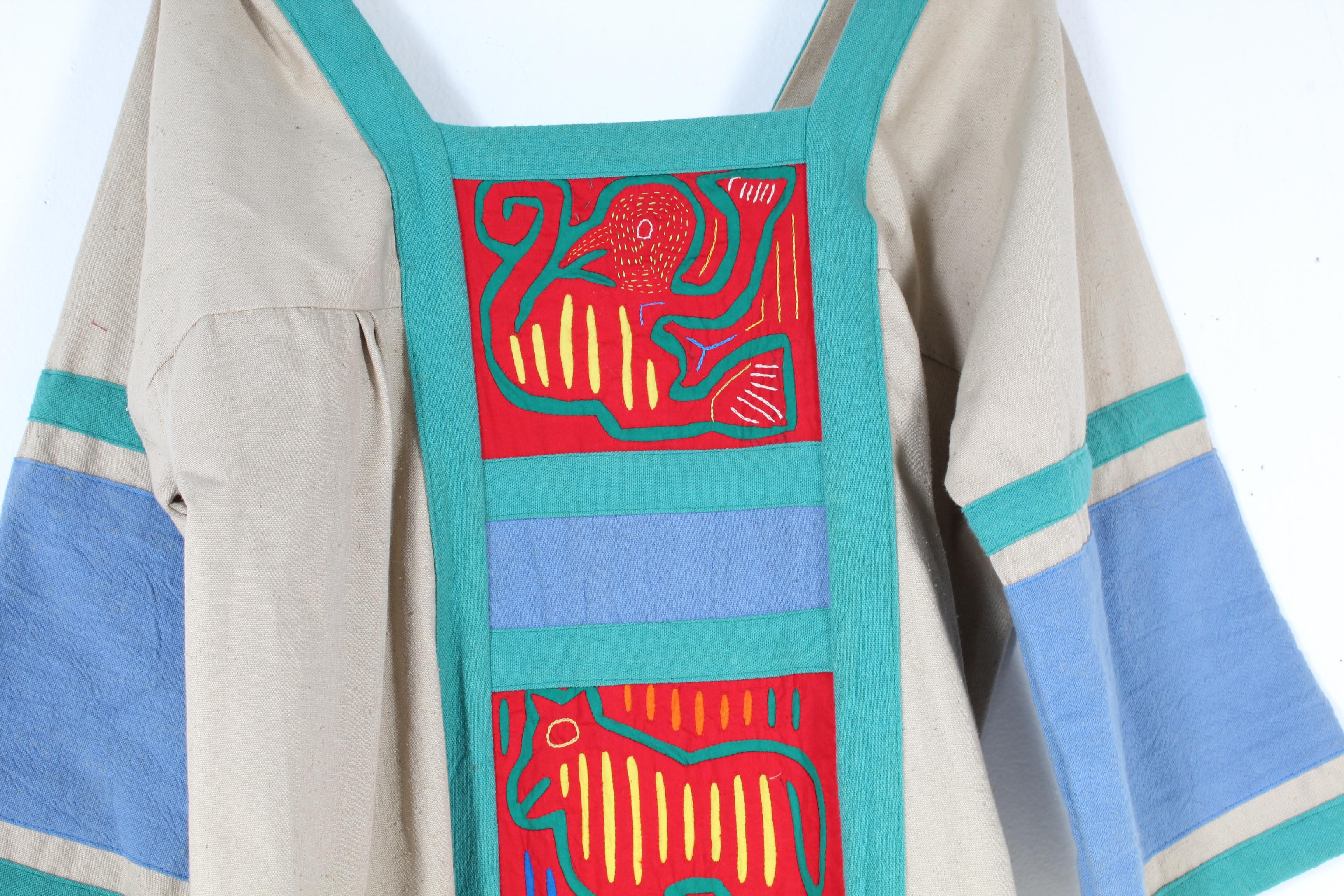 Handcrafted Panamanian Mola Textile Dress and Jacket