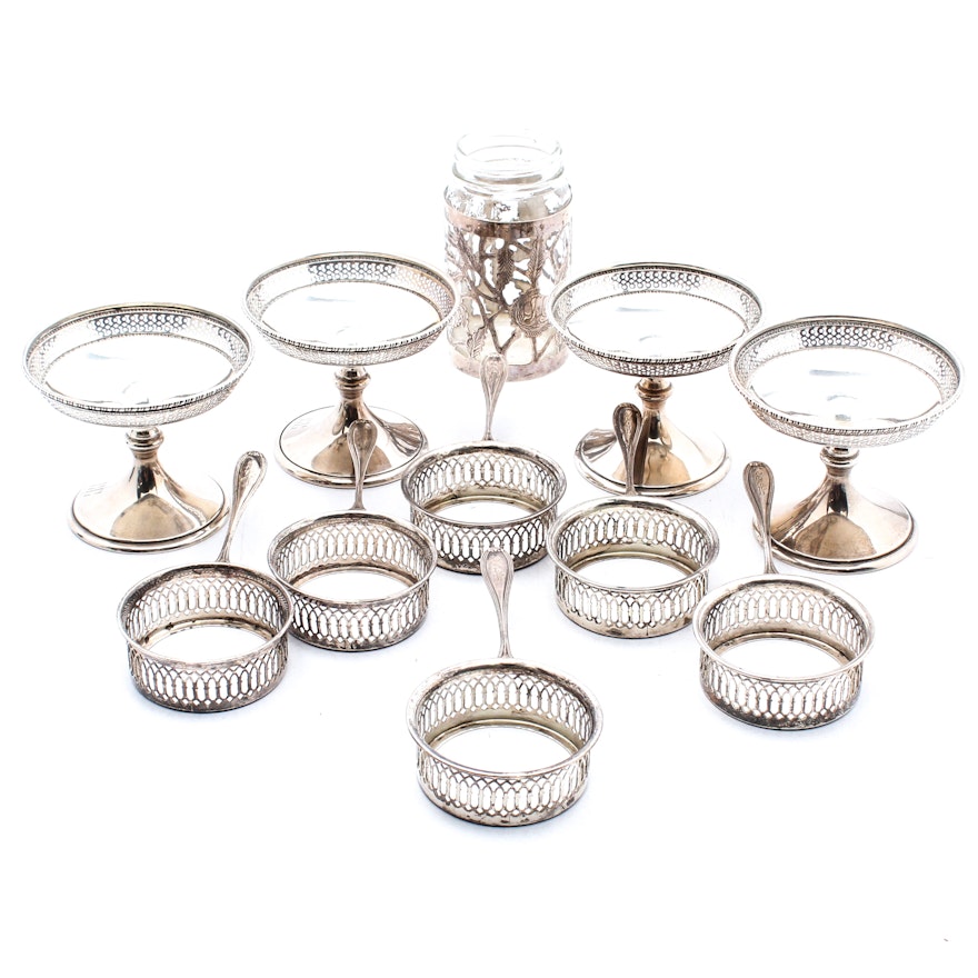Sterling Silver Reticulated Sherbet Bases and Ramekin Holders