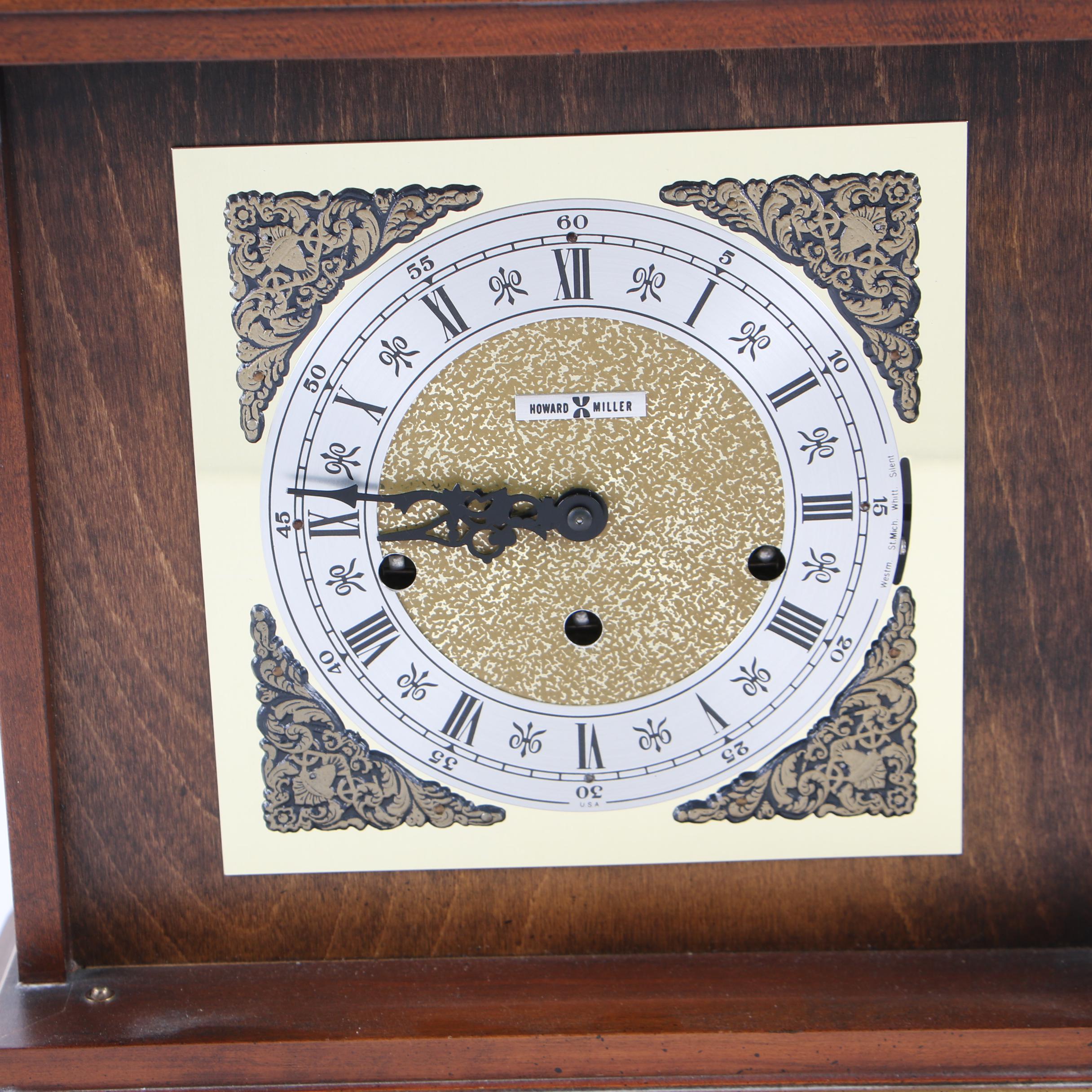 Howard Miller Thomas Tompion Cherry Finished Carriage Mantel Clock