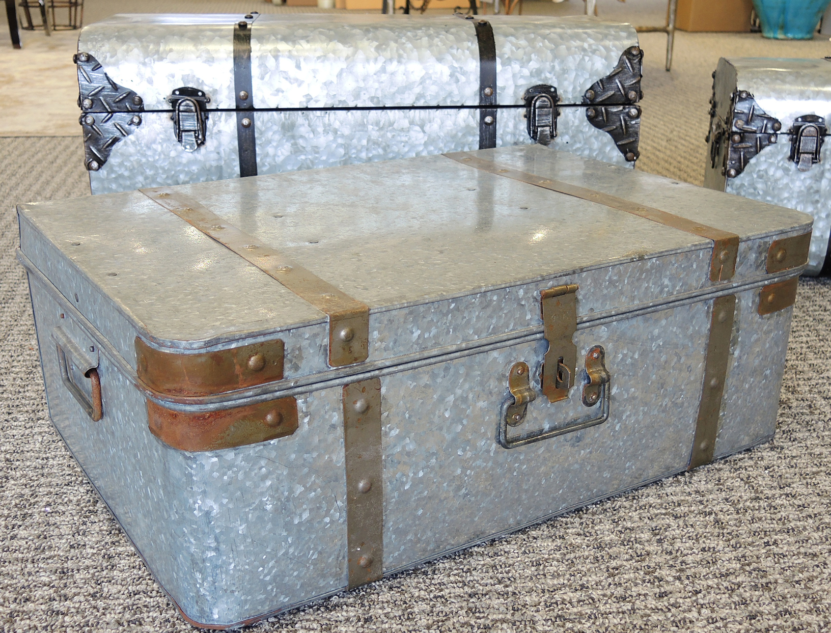 Decorative Galvanized Steel Suitcase and Trunks