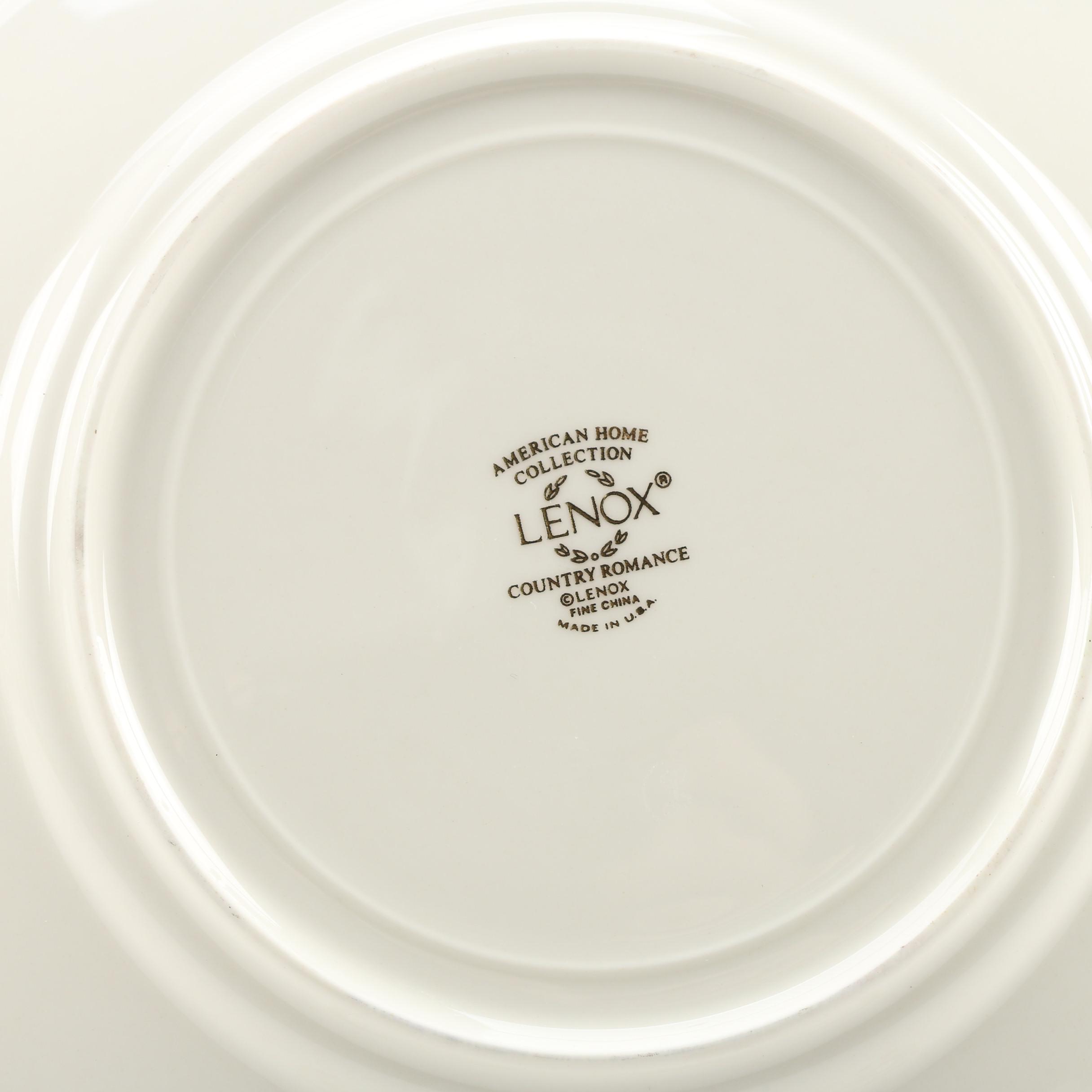 Lenox "Country Romance" Bone China Plates and Saucers