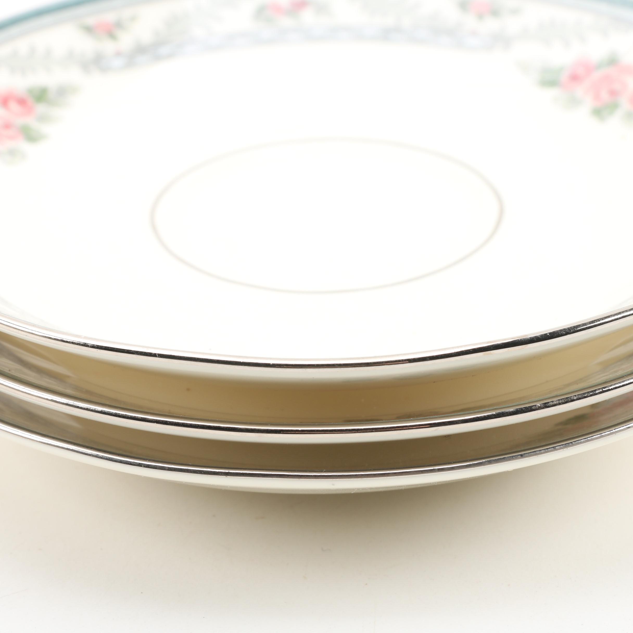 Lenox "Country Romance" Bone China Plates and Saucers