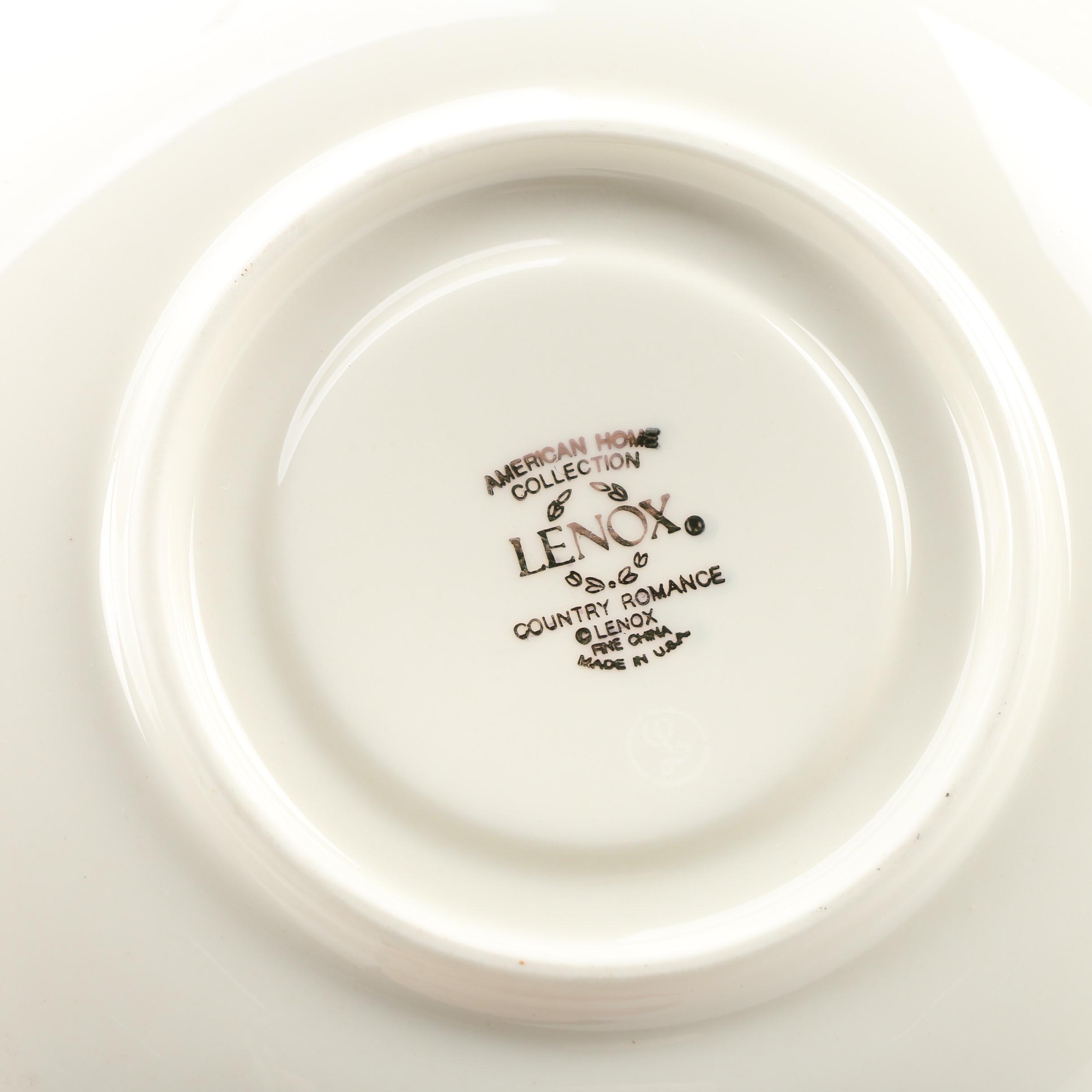 Lenox "Country Romance" Bone China Plates and Saucers