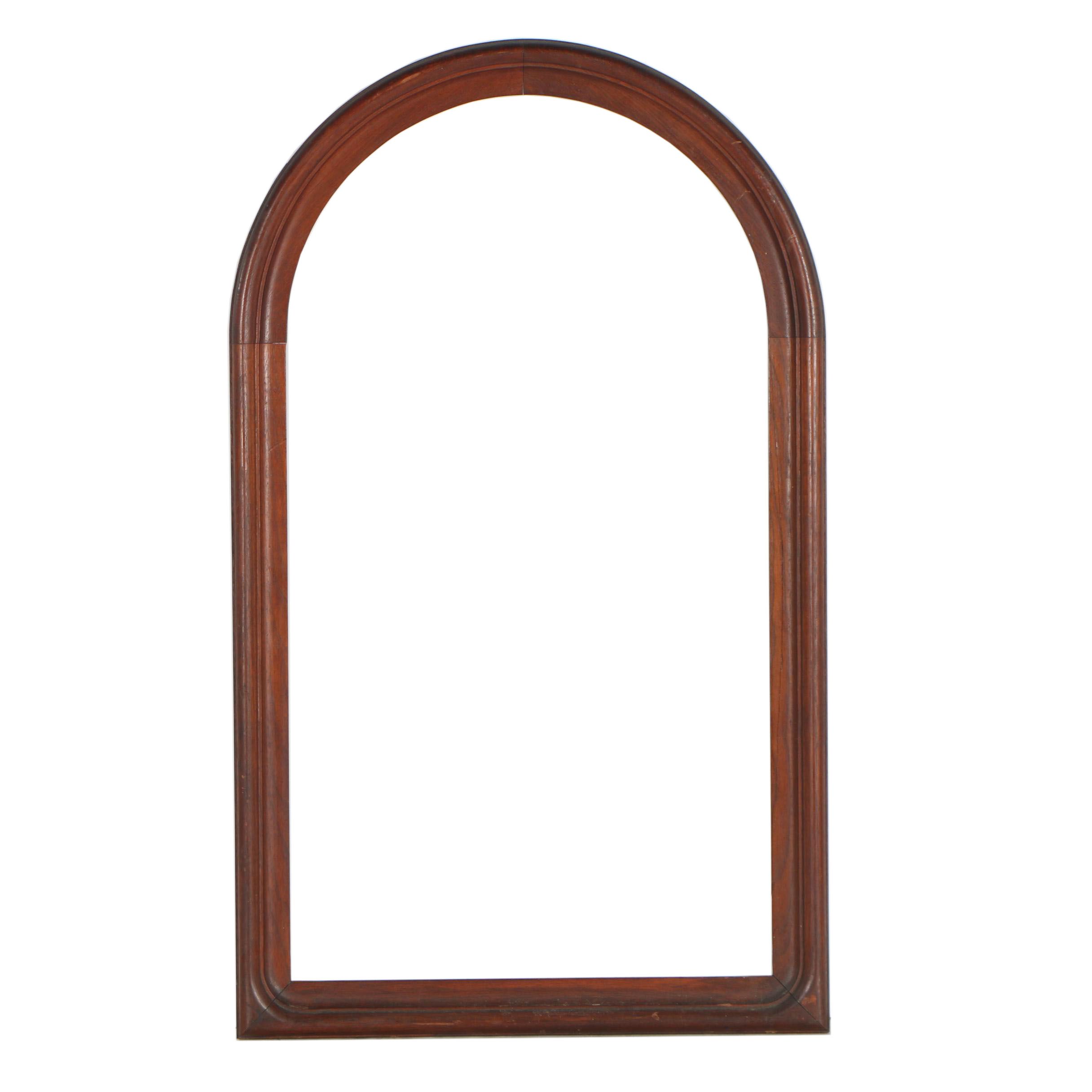 Mahogany Stained Arched Picture Frame, Early 20th Century