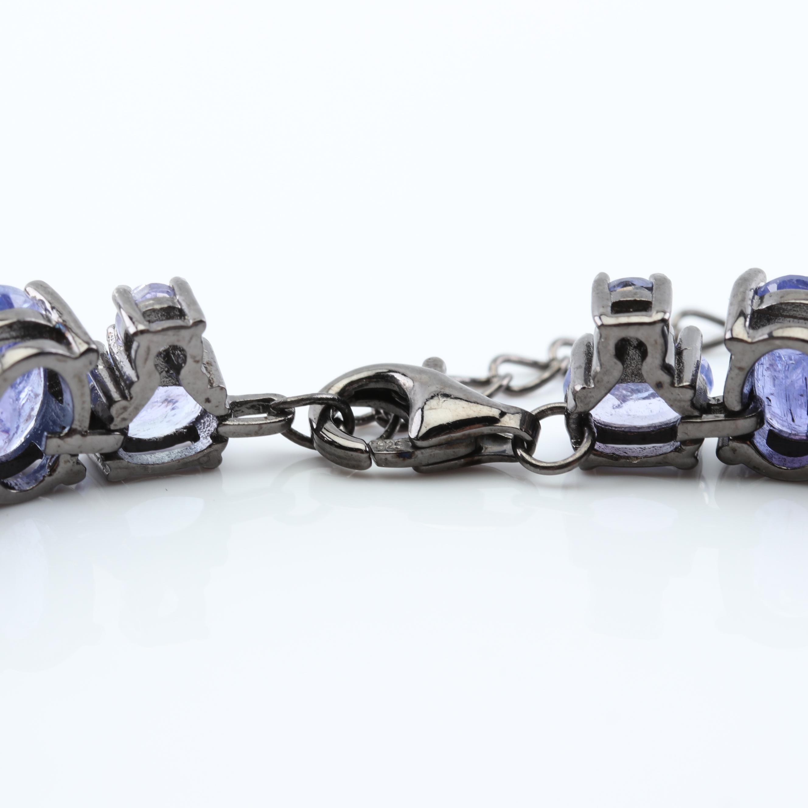 Sterling Silver Tanzanite Bracelet