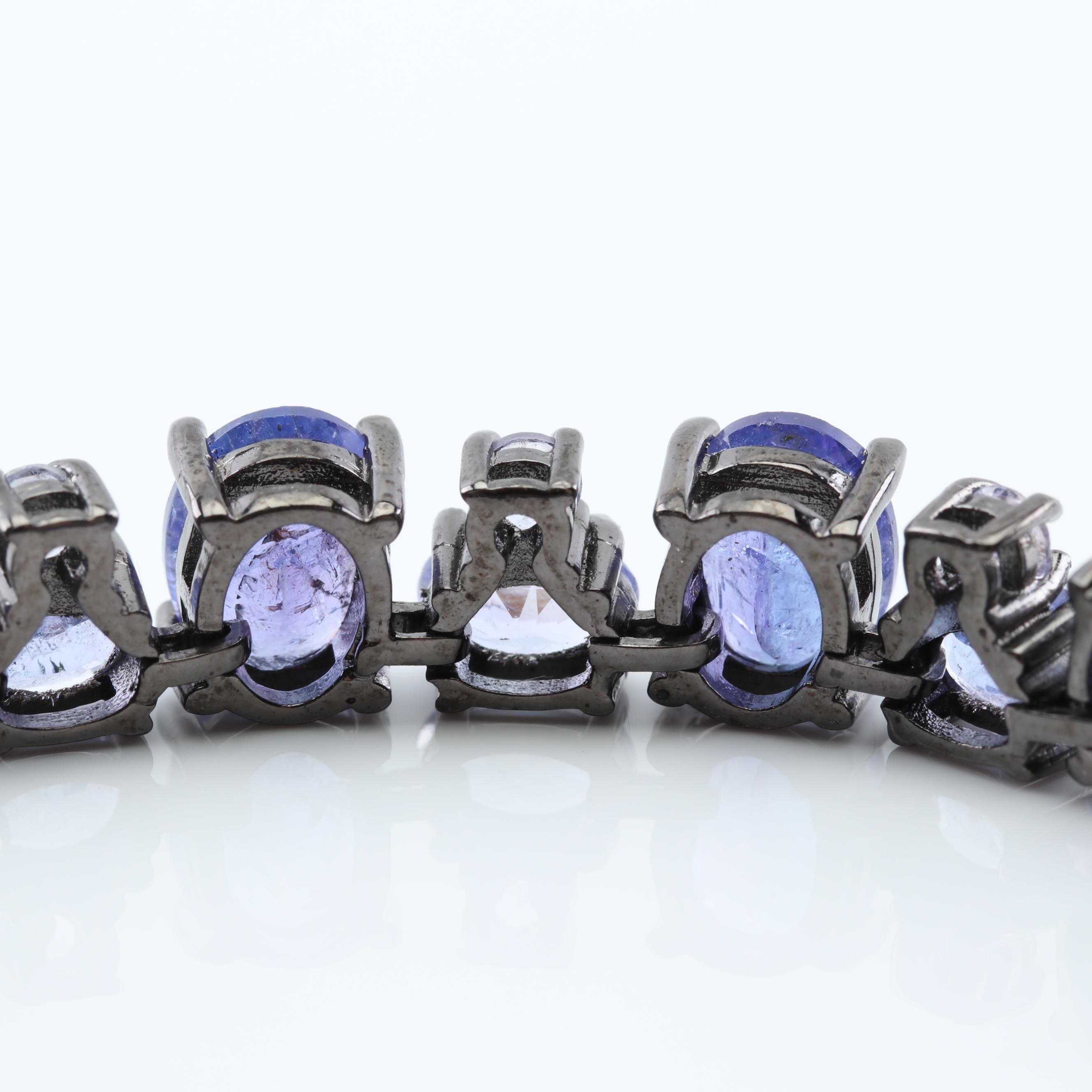 Sterling Silver Tanzanite Bracelet