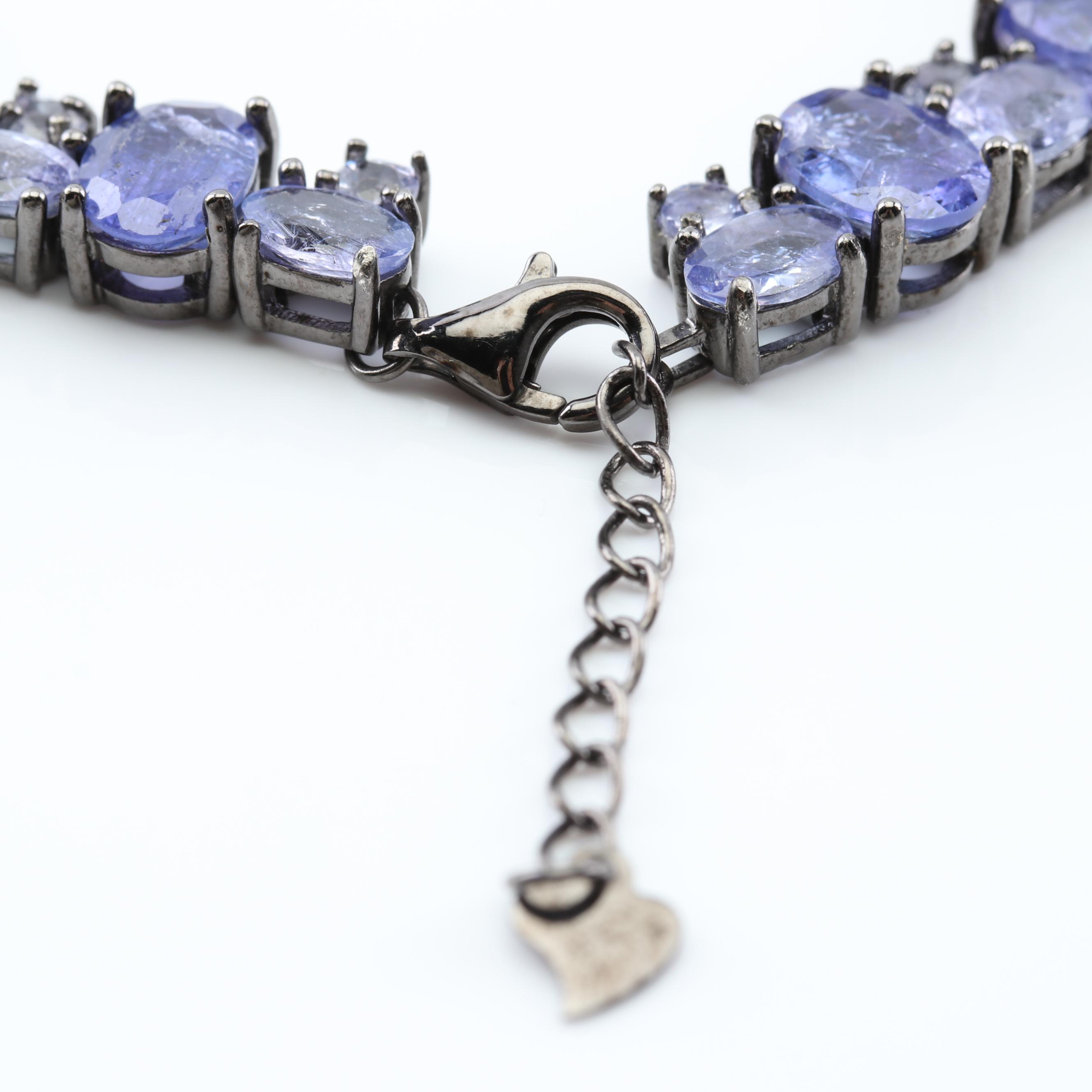 Sterling Silver Tanzanite Bracelet