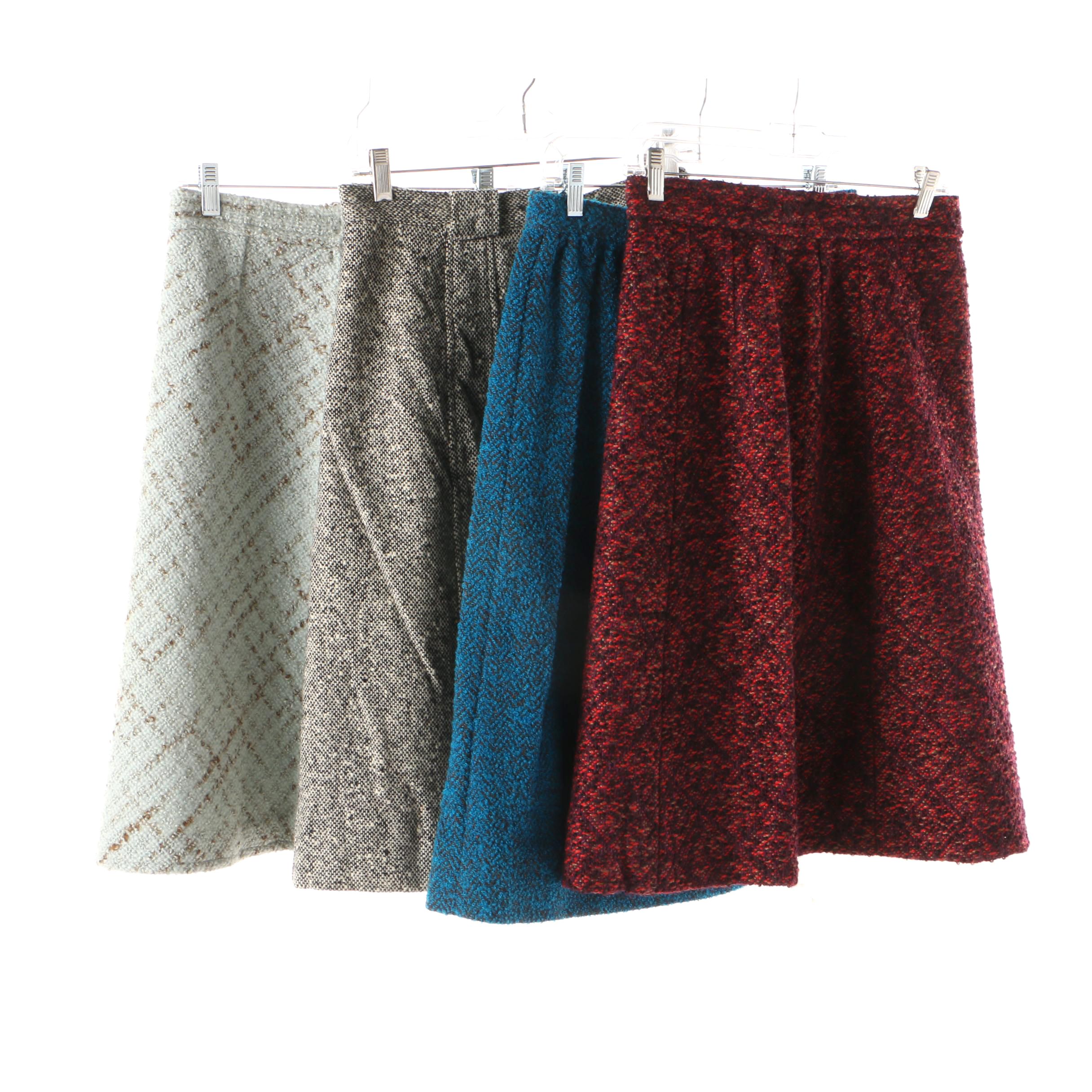 Women's Vintage Tweed A-Line Skirts Including Madison