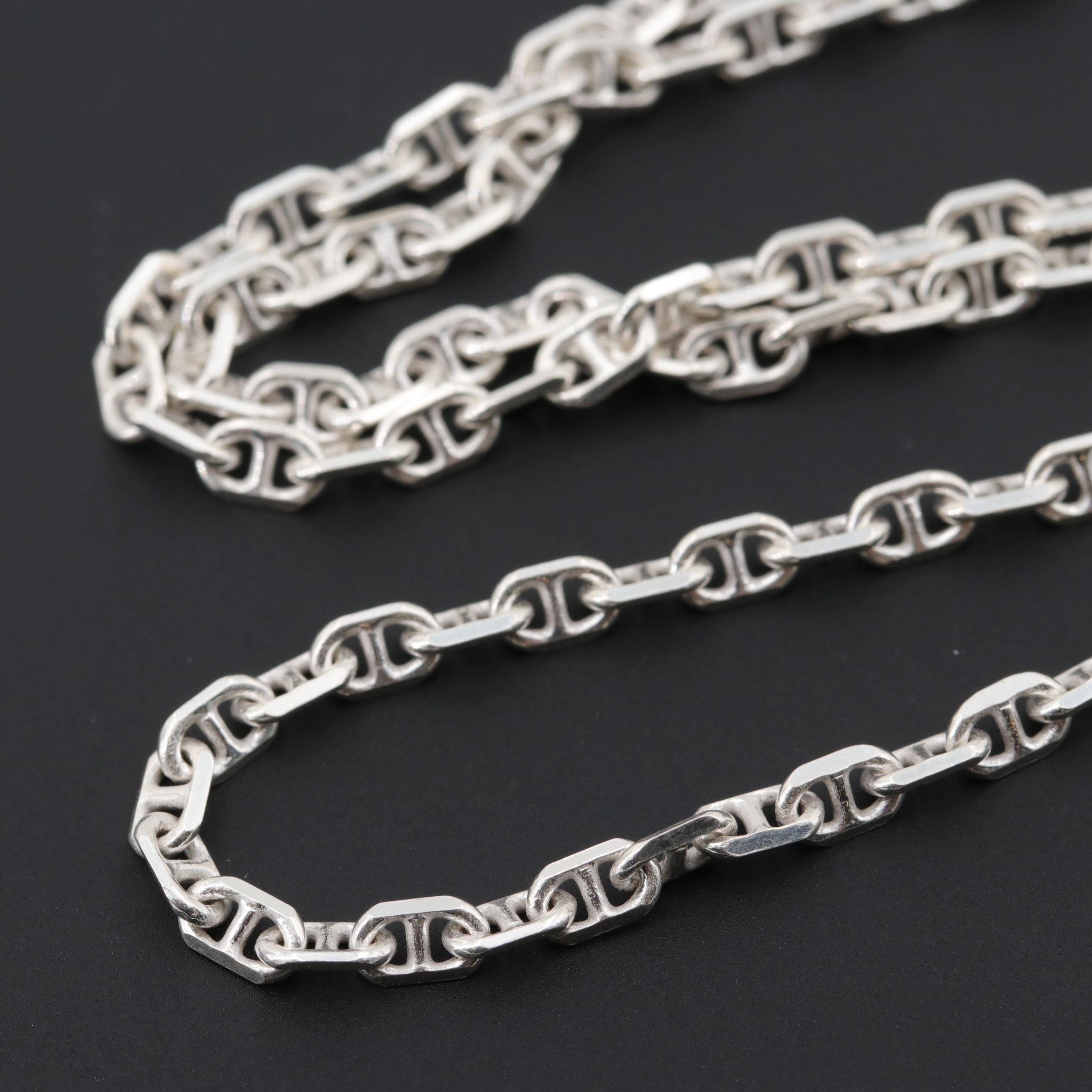 Sterling Silver Anchor Chain Necklace