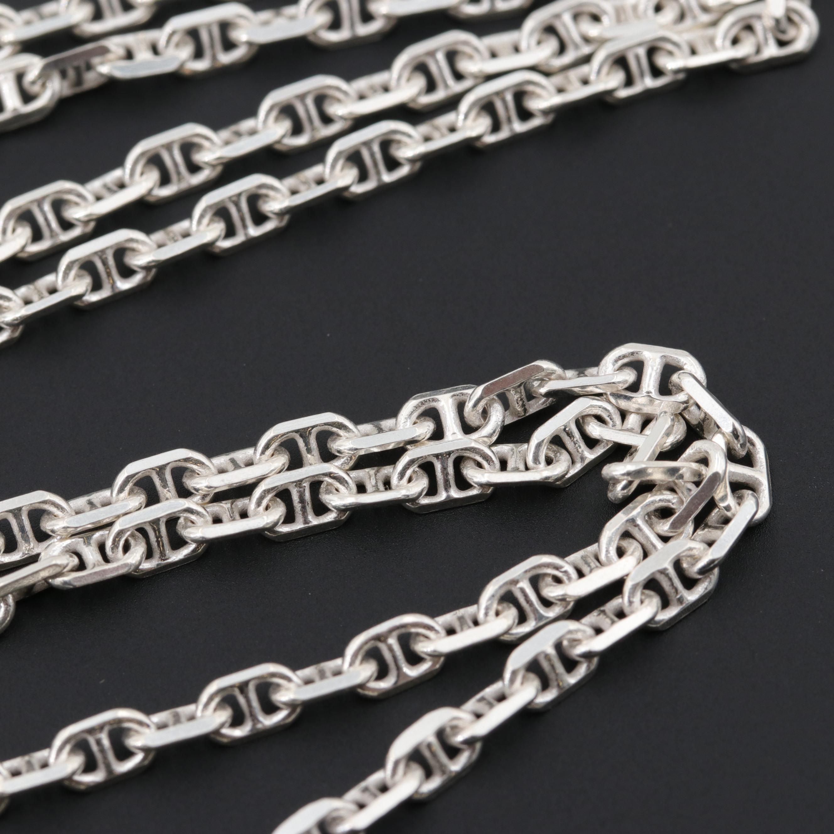 Sterling Silver Anchor Chain Necklace