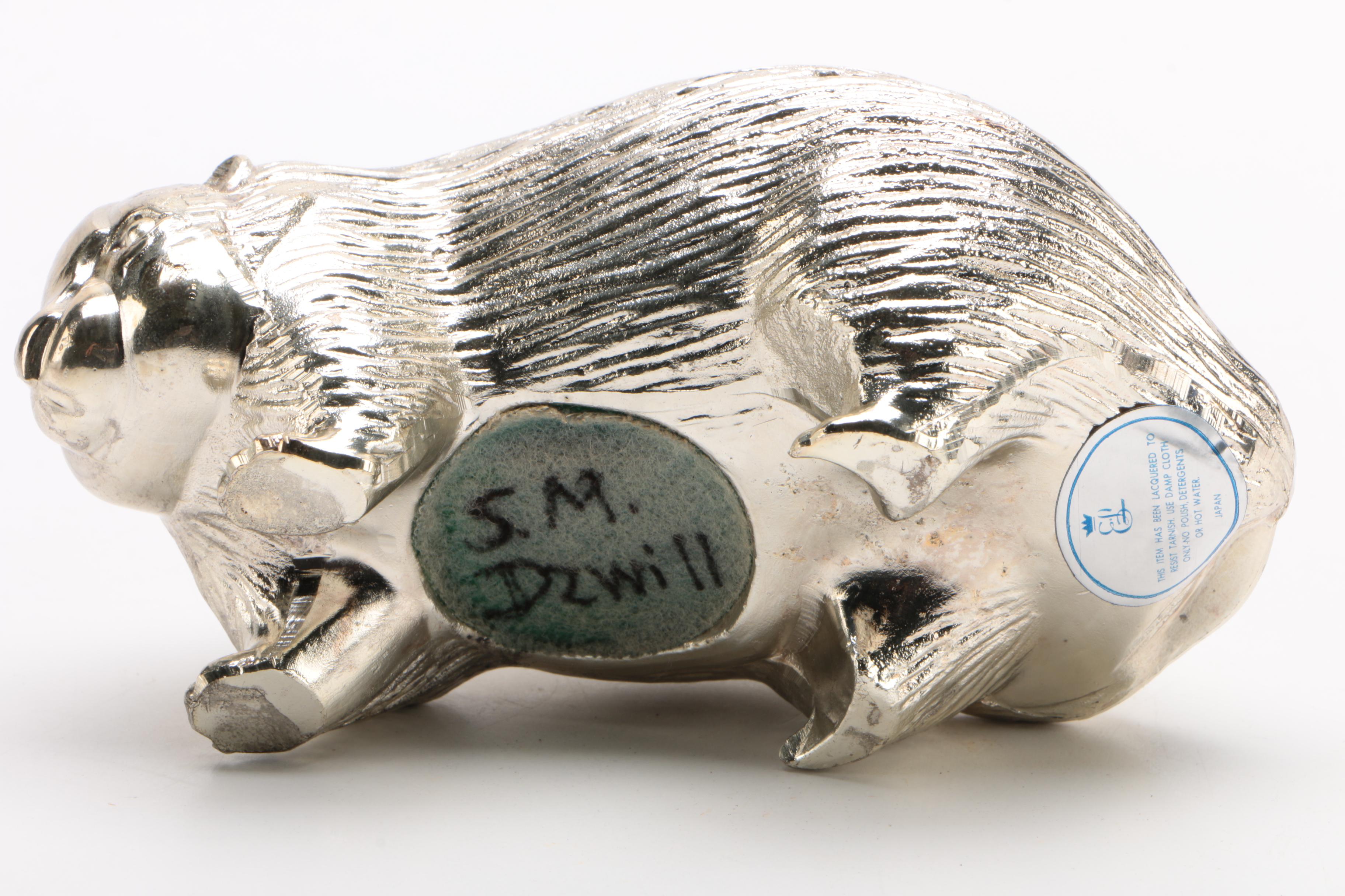 Eisenberg-Lozano Silver Plate Porcupine Toothpick Holder