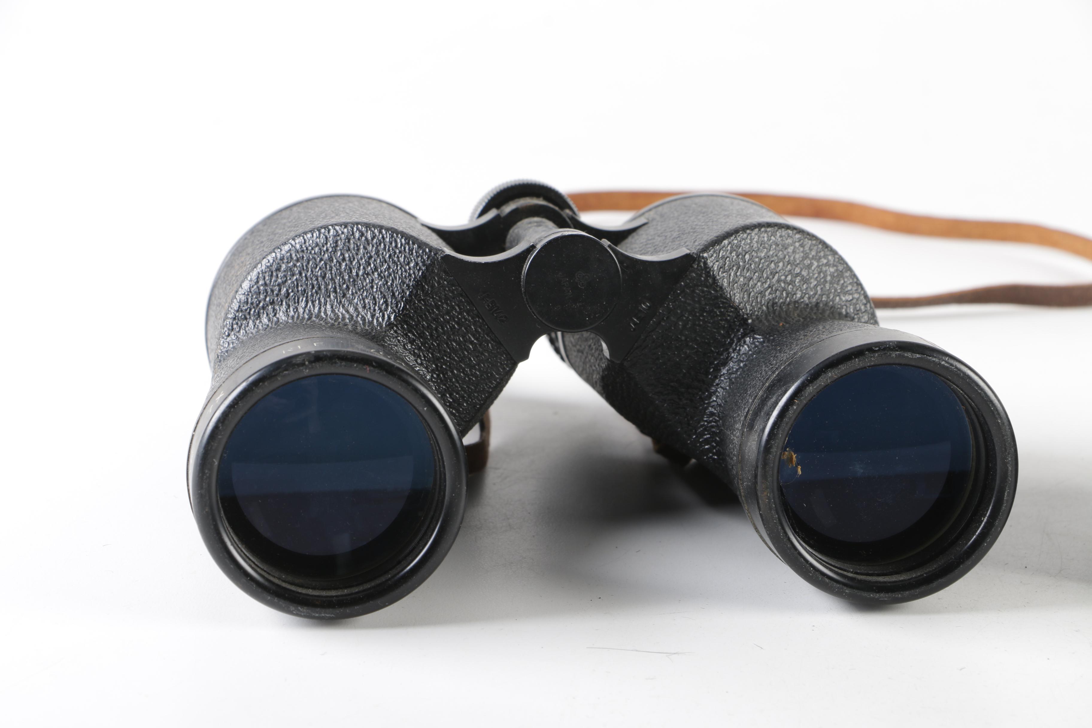 Nash-Kelvinator World War II Era M3 Binoculars with Swift Binoculars and Case