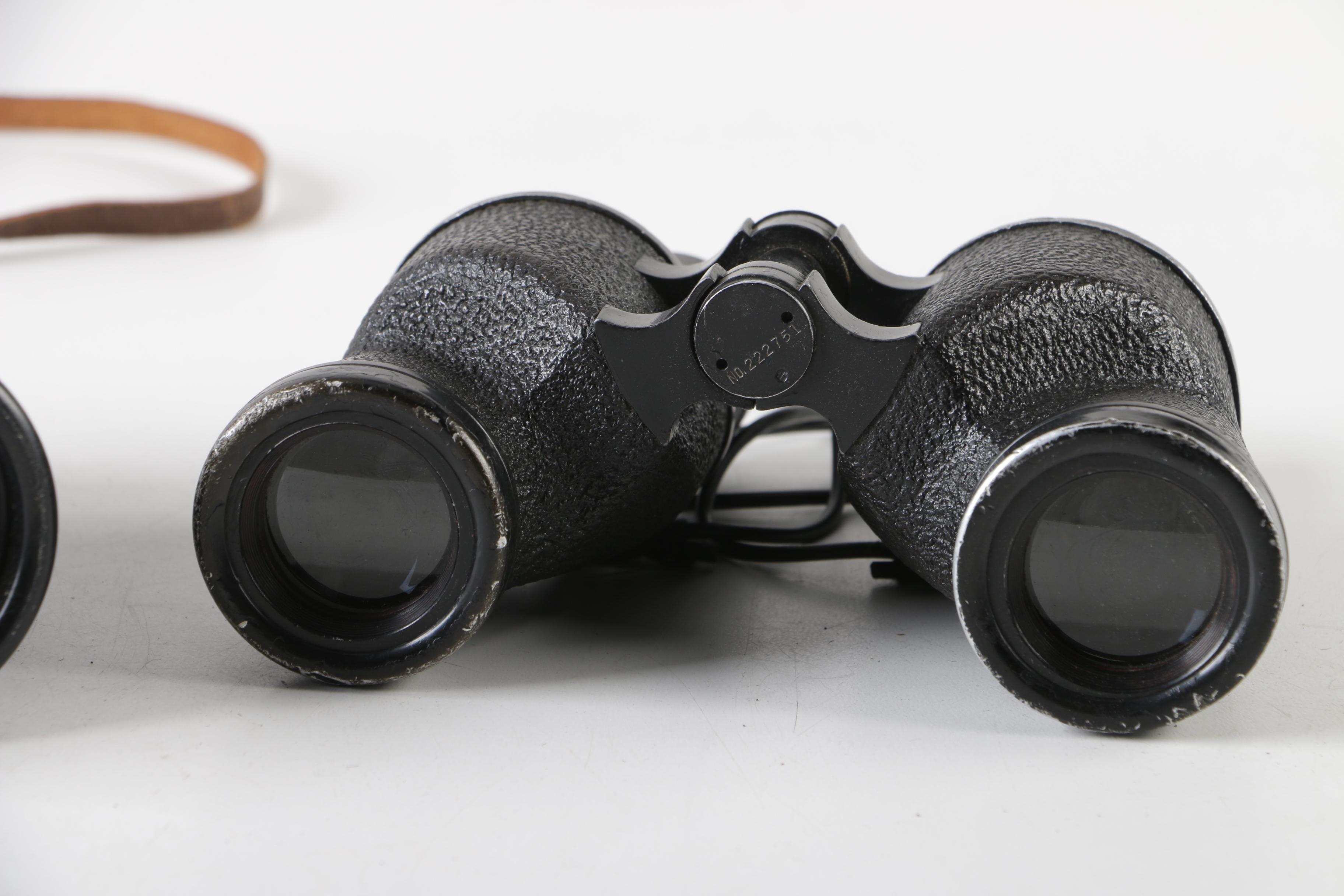 Nash-Kelvinator World War II Era M3 Binoculars with Swift Binoculars and Case