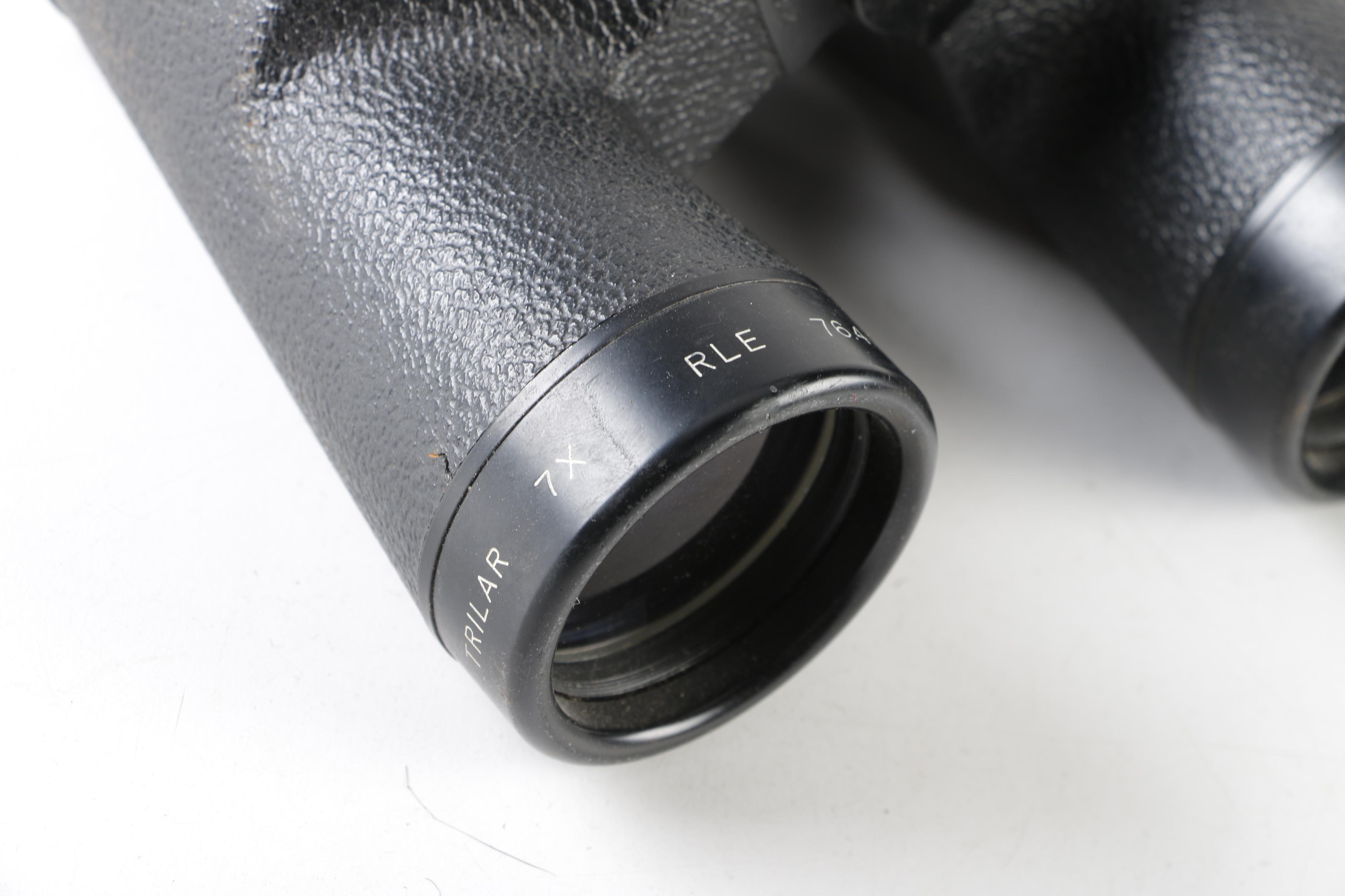 Nash-Kelvinator World War II Era M3 Binoculars with Swift Binoculars and Case