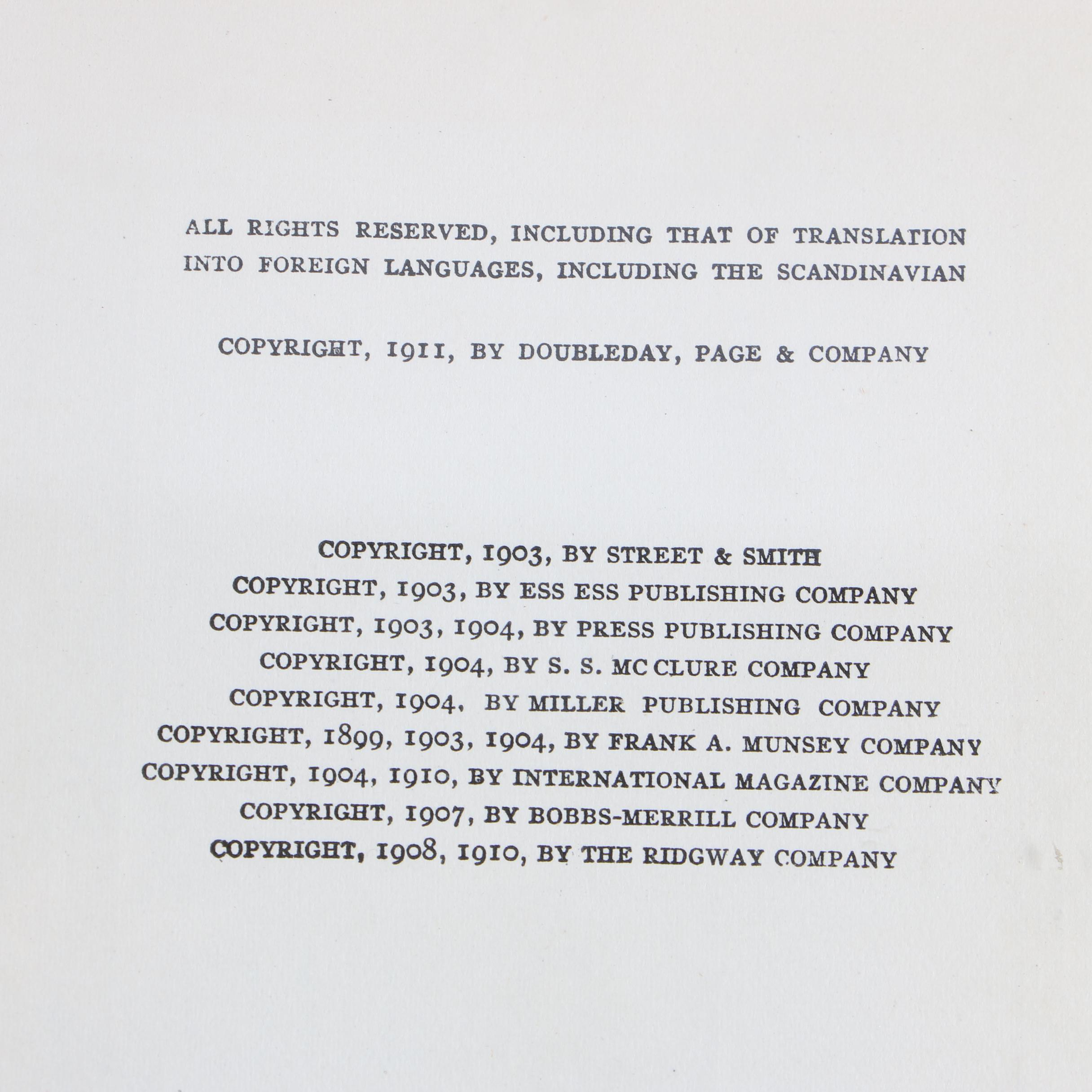 "The Works of O. Henry" Authorized Edition in Twelve Volumes, 1913