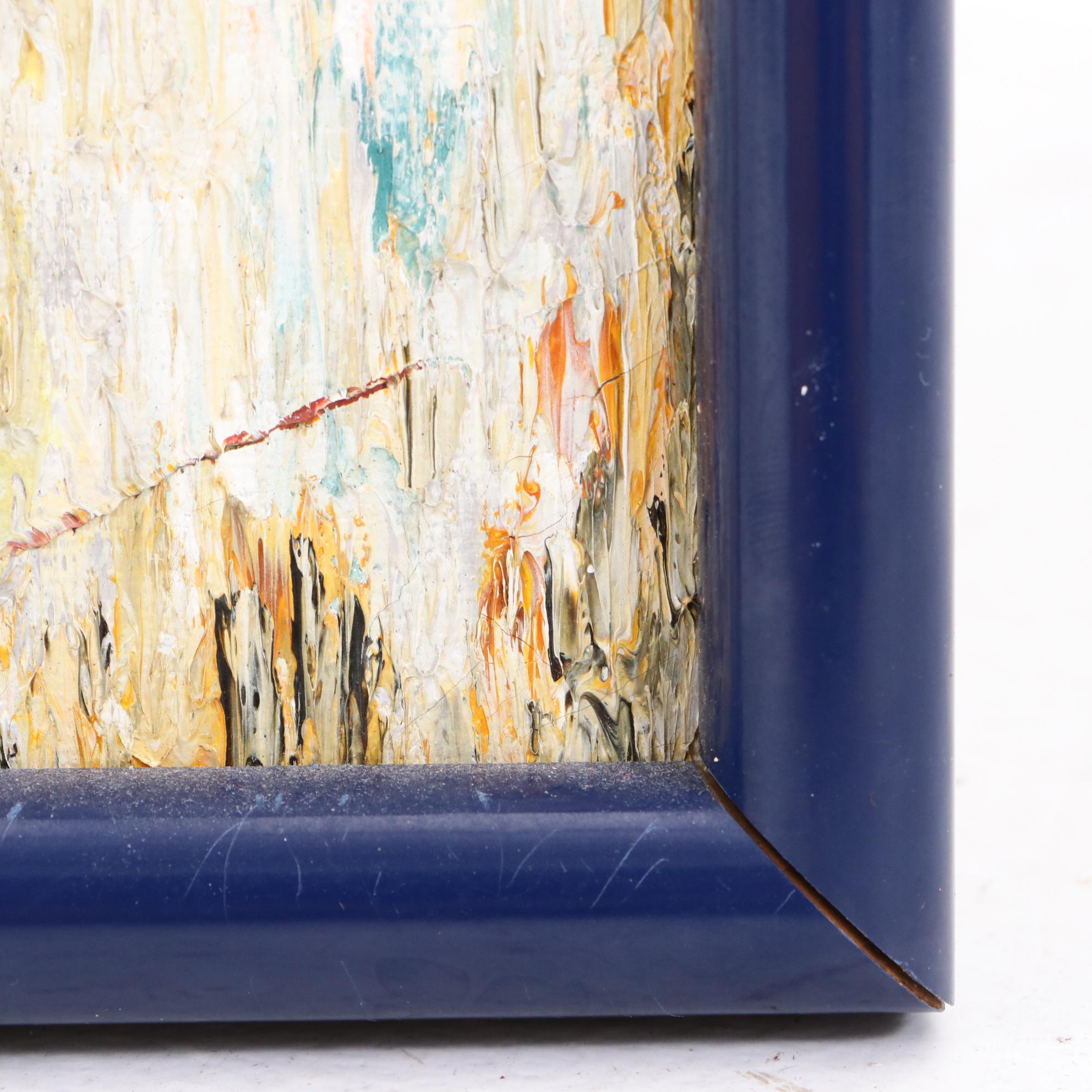 Mildred Barrett Oil Painting of Women and Children with Flowers