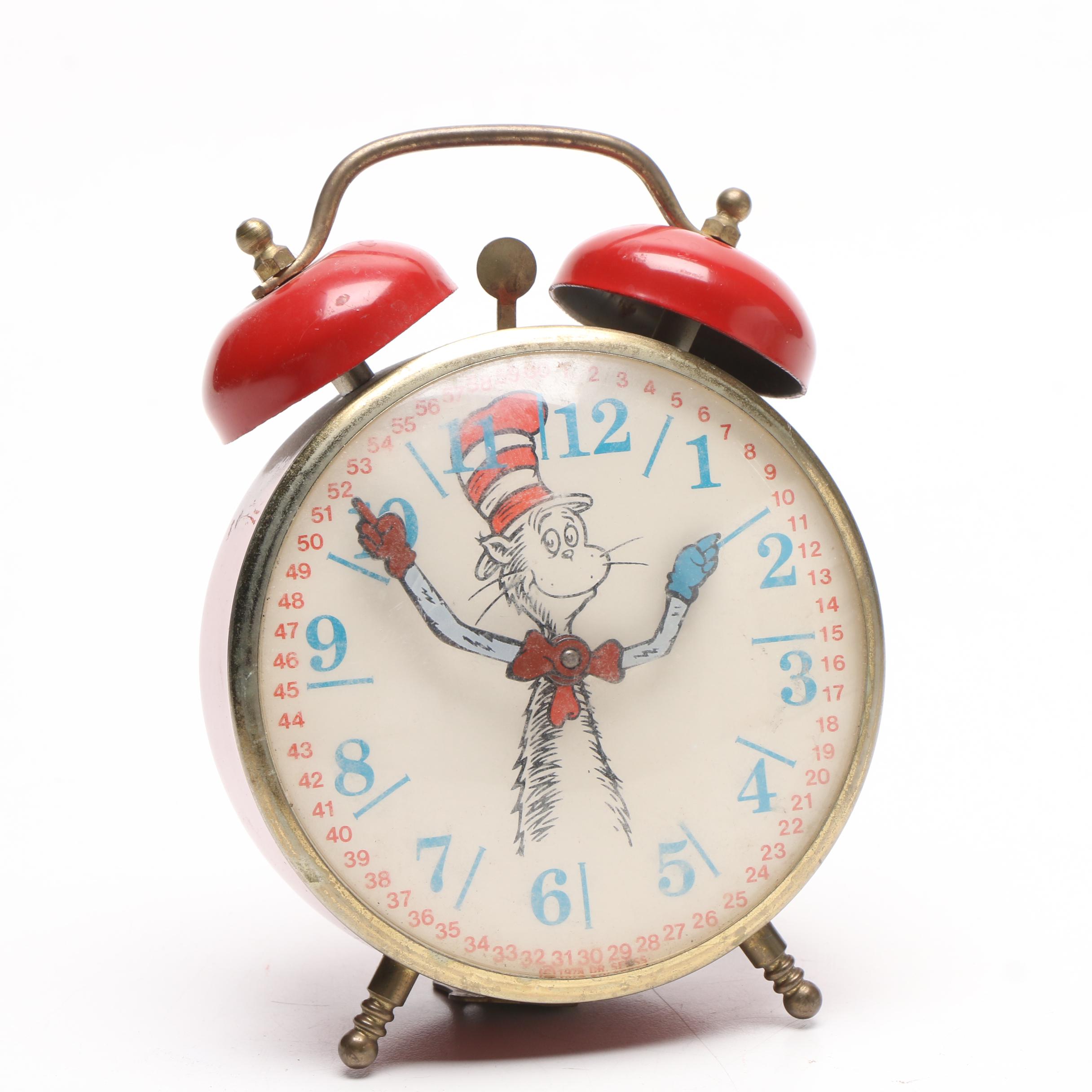 Dr. Seuss Alarm Clock with Christmas Tree Stand, Mid-Century